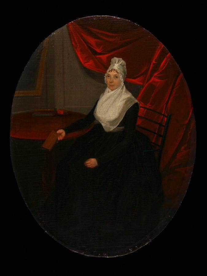 Portrait Of A Connecticut Clockmakers Wife By Ralph Earl - Image 6