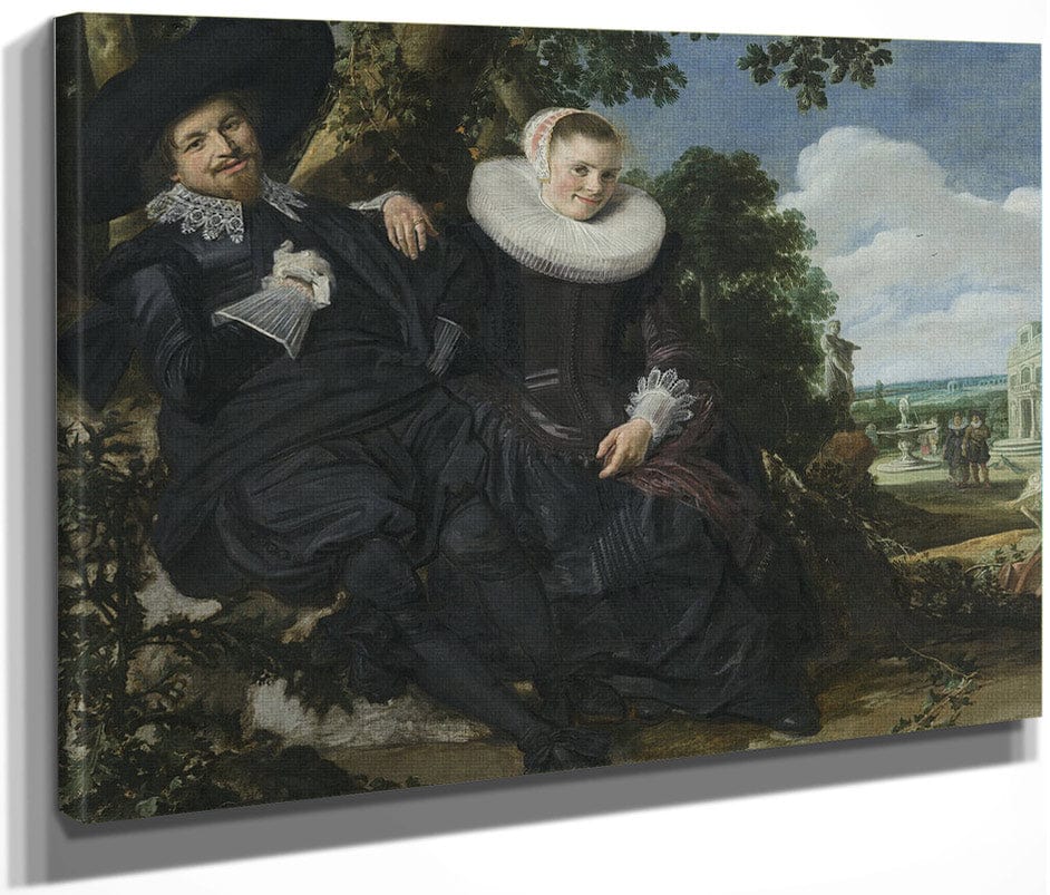 Portrait Of A Couple In A Landscape Probably Isaac Abrahamsz Massa (1586 1643) And Beatrix Van Der Laen (1592 1639) By Frans Hals