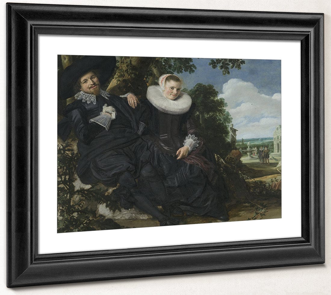 Portrait Of A Couple In A Landscape Probably Isaac Abrahamsz Massa (1586 1643) And Beatrix Van Der Laen (1592 1639) By Frans Hals - Image 2