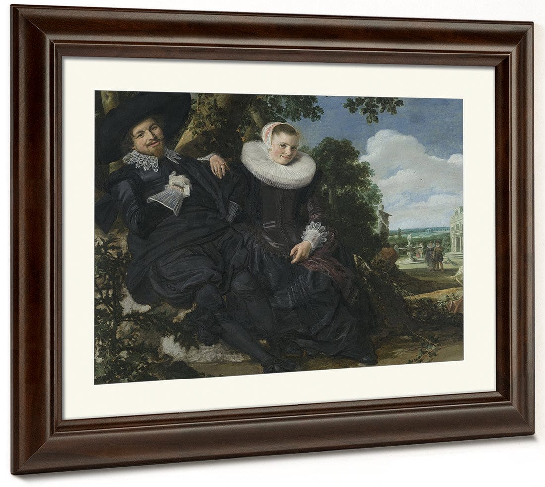 Portrait Of A Couple In A Landscape Probably Isaac Abrahamsz Massa (1586 1643) And Beatrix Van Der Laen (1592 1639) By Frans Hals - Image 3