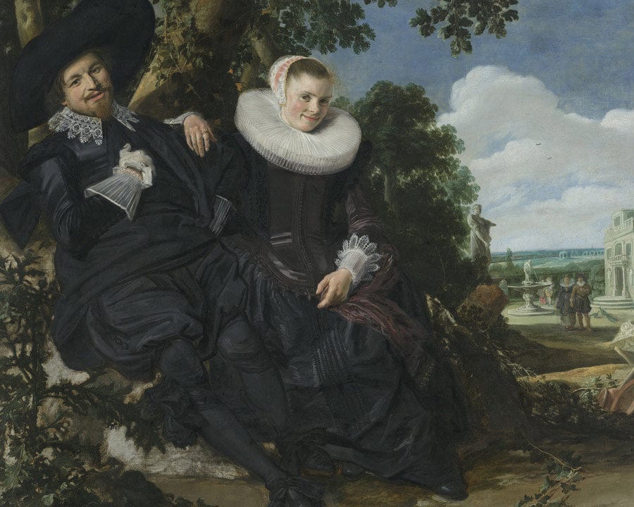 Portrait Of A Couple In A Landscape Probably Isaac Abrahamsz Massa (1586 1643) And Beatrix Van Der Laen (1592 1639) By Frans Hals - Image 5