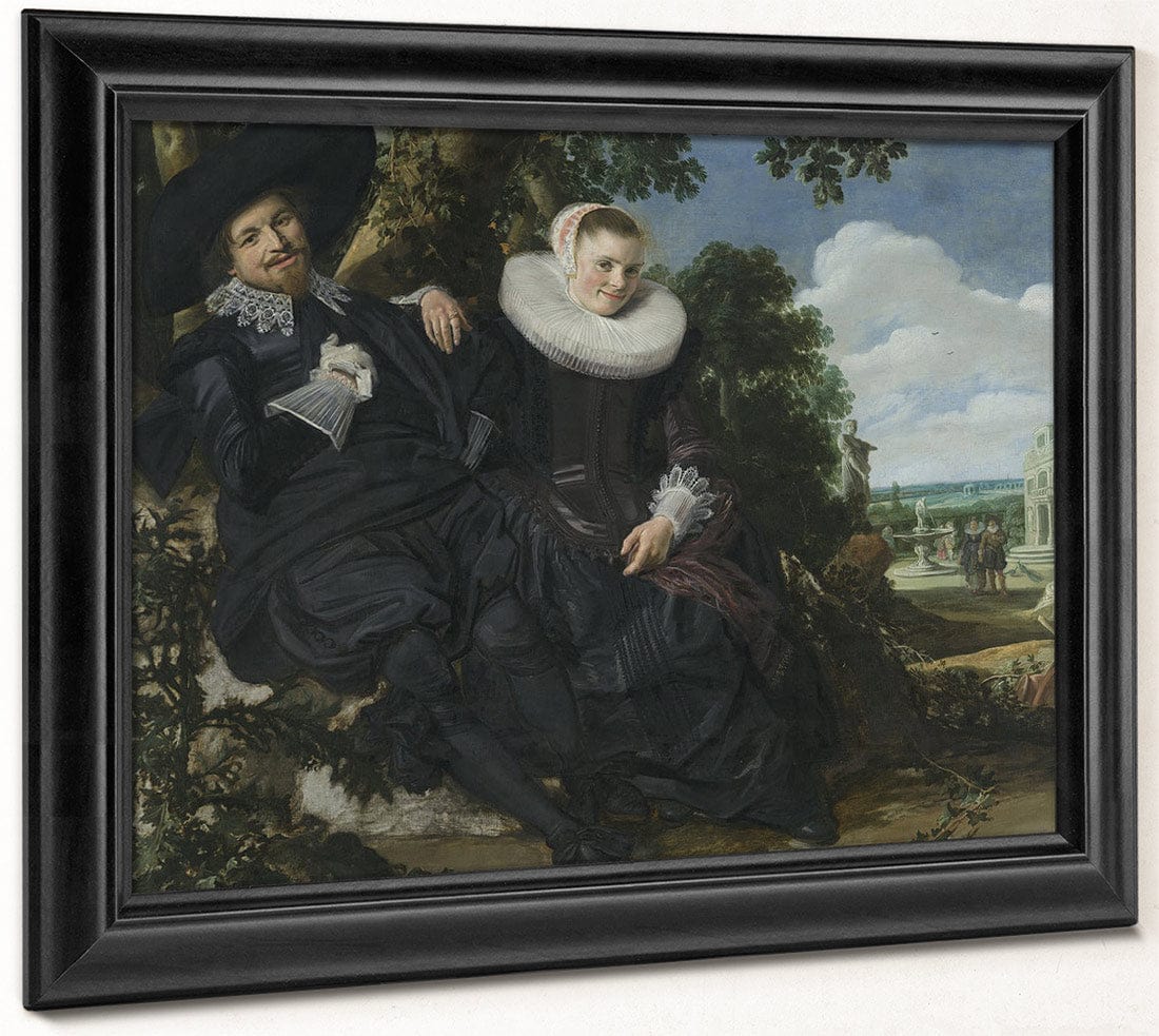 Portrait Of A Couple In A Landscape Probably Isaac Abrahamsz Massa (1586 1643) And Beatrix Van Der Laen (1592 1639) By Frans Hals - Image 6