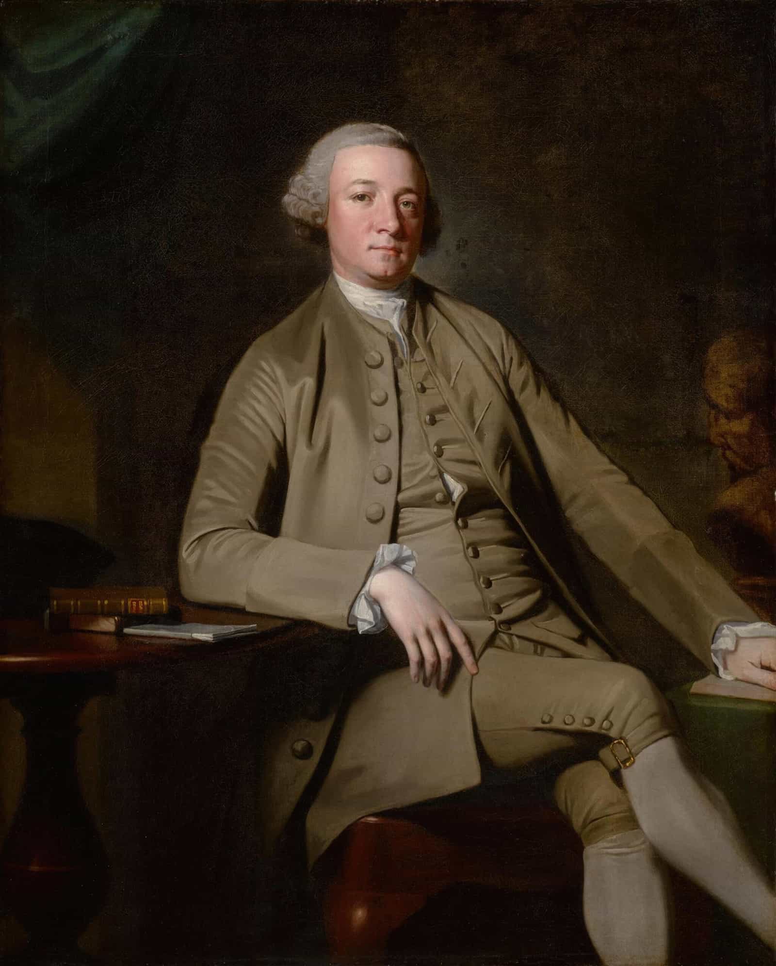 Portrait Of A Gentleman Seated Probably William Suddel Of Lancaster by George Romney