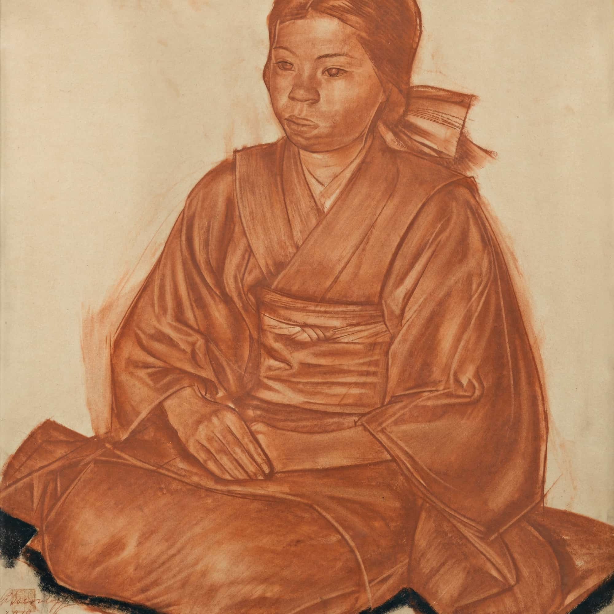 Portrait Of A Japanese Girl by Alexander Evgenievich Yakovlev - Image 4