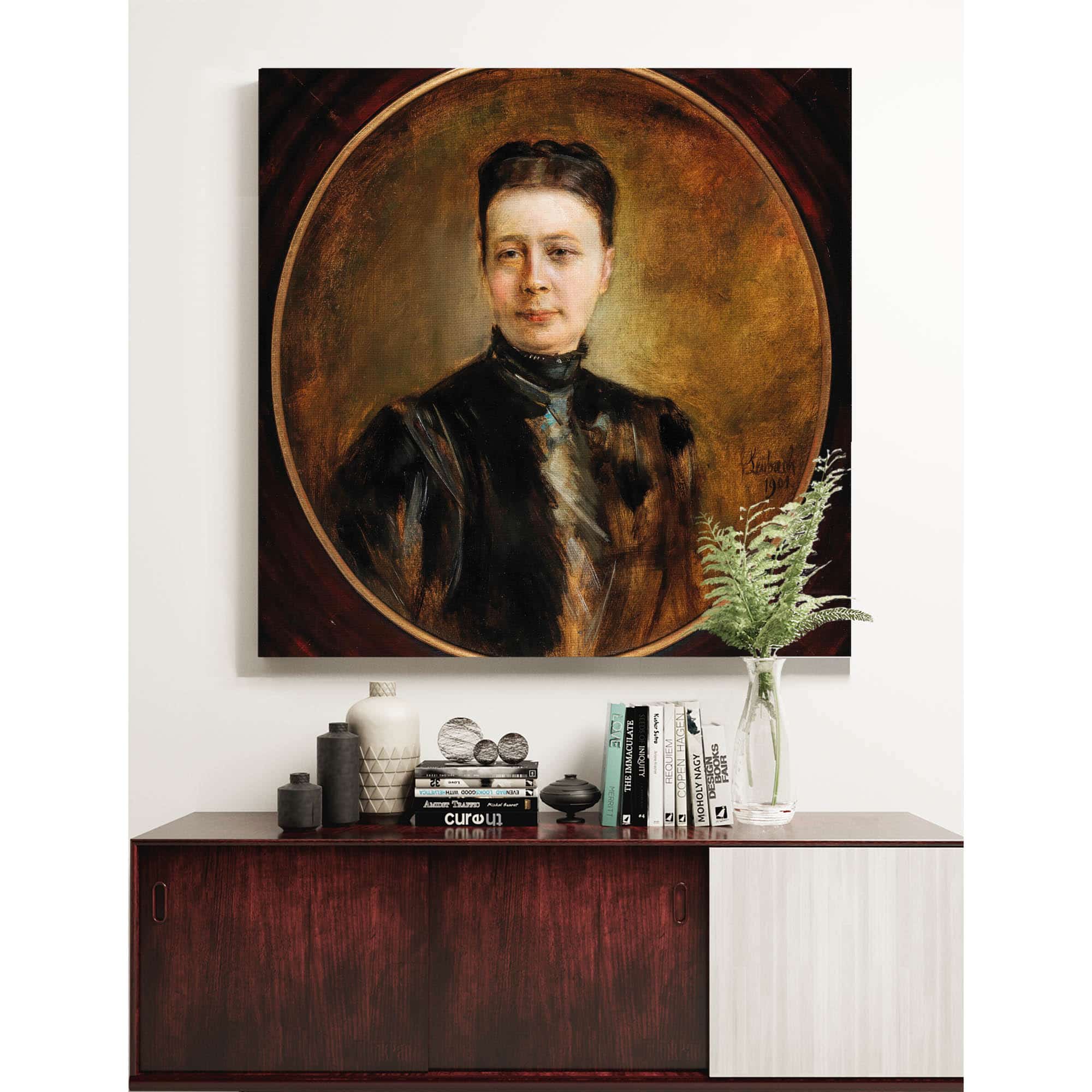 Portrait Of A Lady by Franz Von Lenbach - Image 5