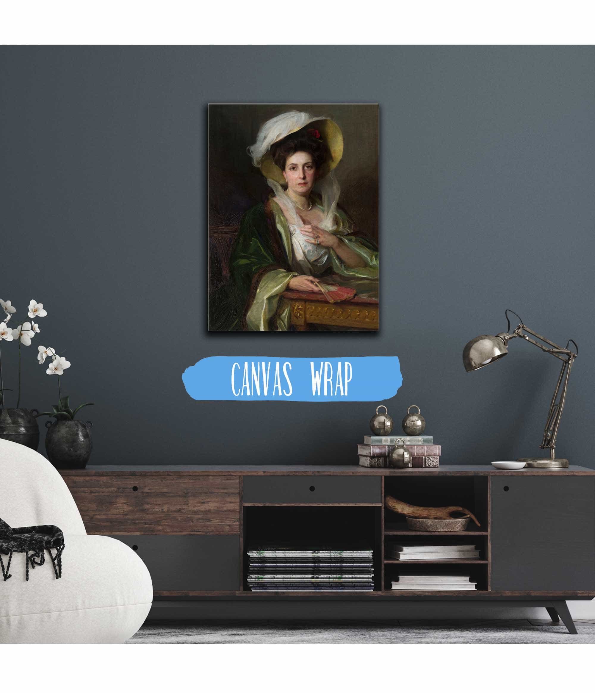 Portrait Of A Lady In A Large Hat by Philip Alexius De Laszlo - Image 3