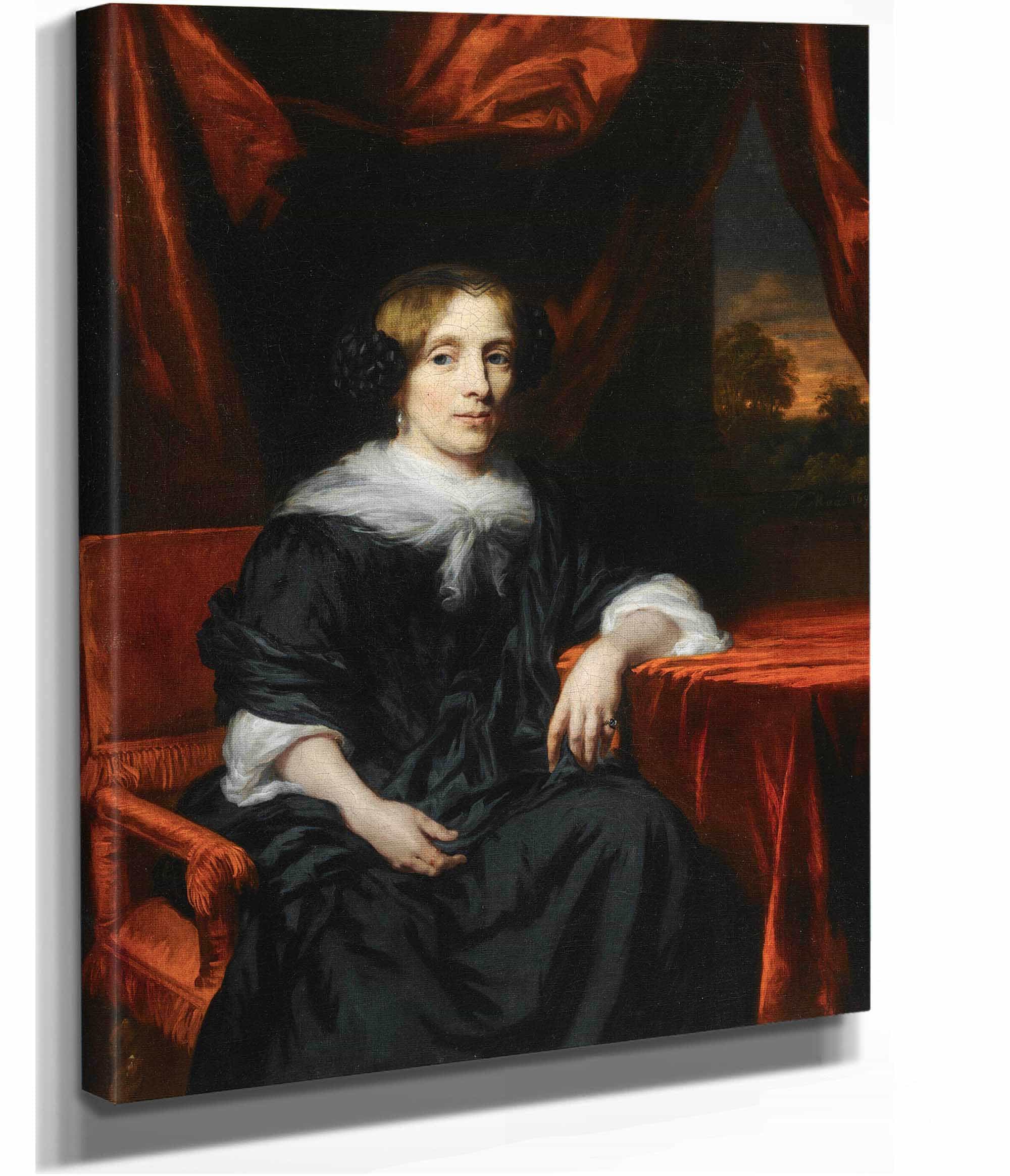 Portrait Of A Lady In Black Dress by Nicolaes Maes - Image 2