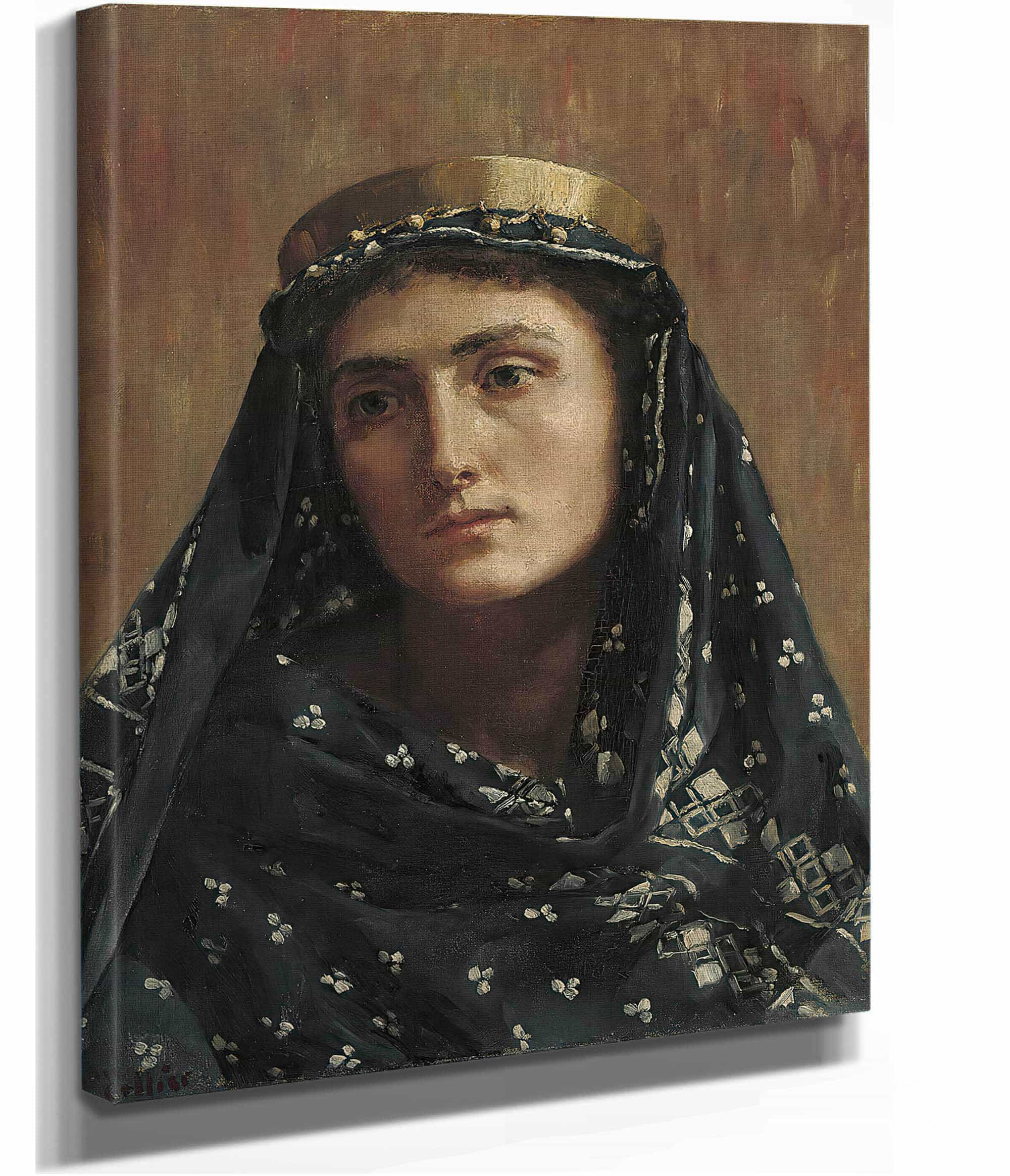 Portrait Of A Lady In Eastern Dress by John Collier