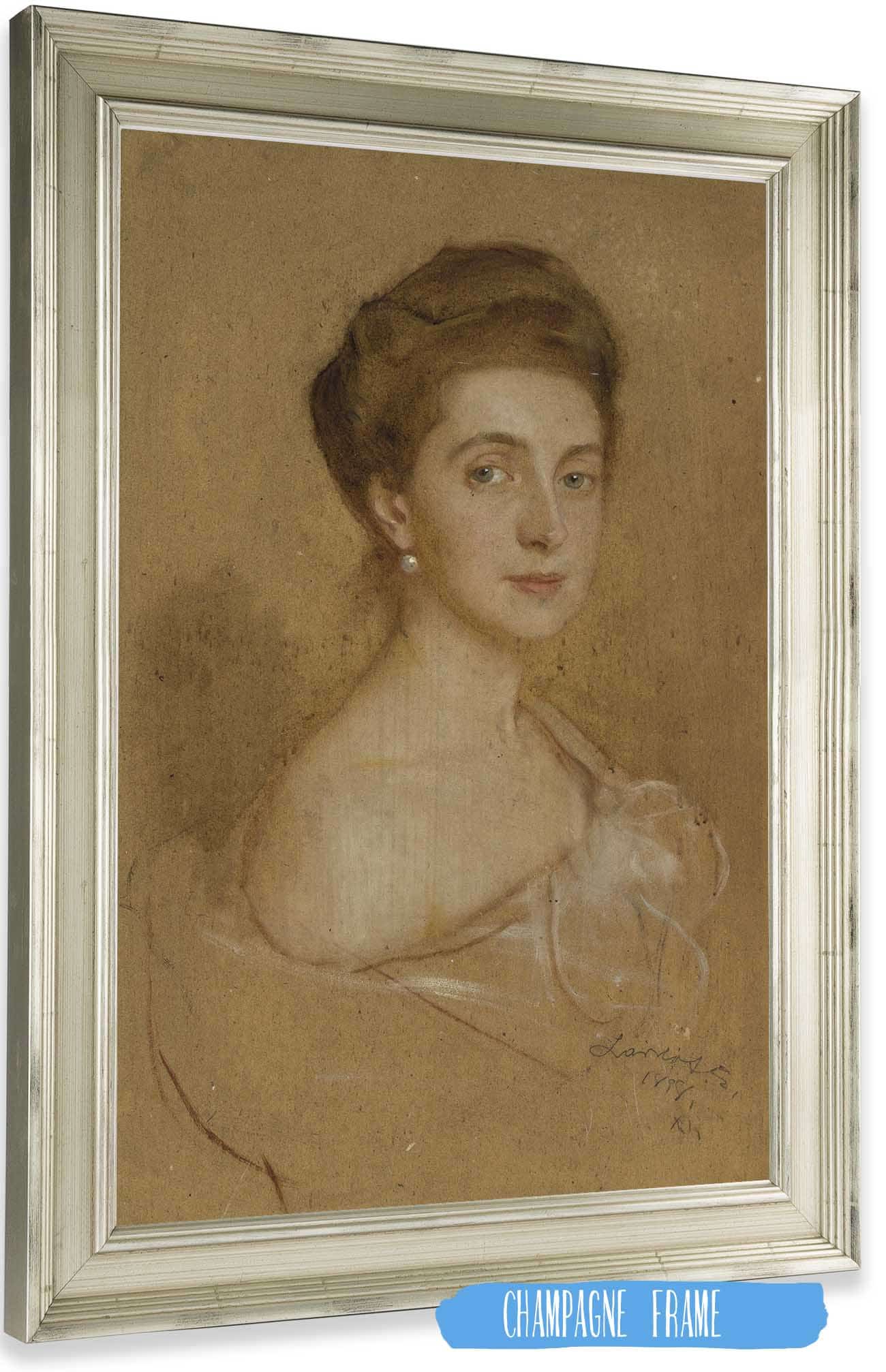 Portrait Of A Lady With A Pearl by Philip Alexius De Laszlo
