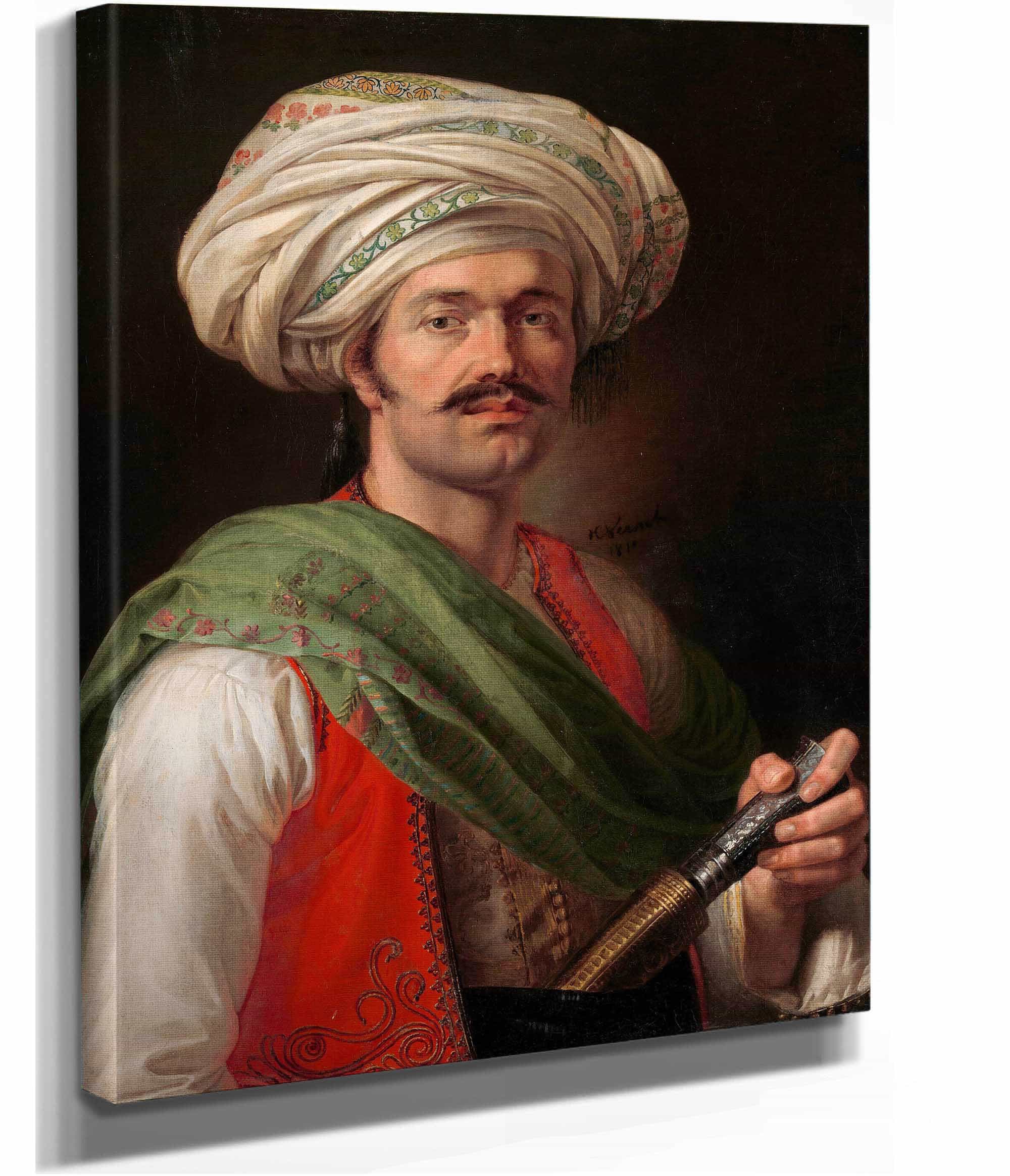 Portrait Of A Mameluke Said To Be Roustam Raza by Horace Vernet - Image 2