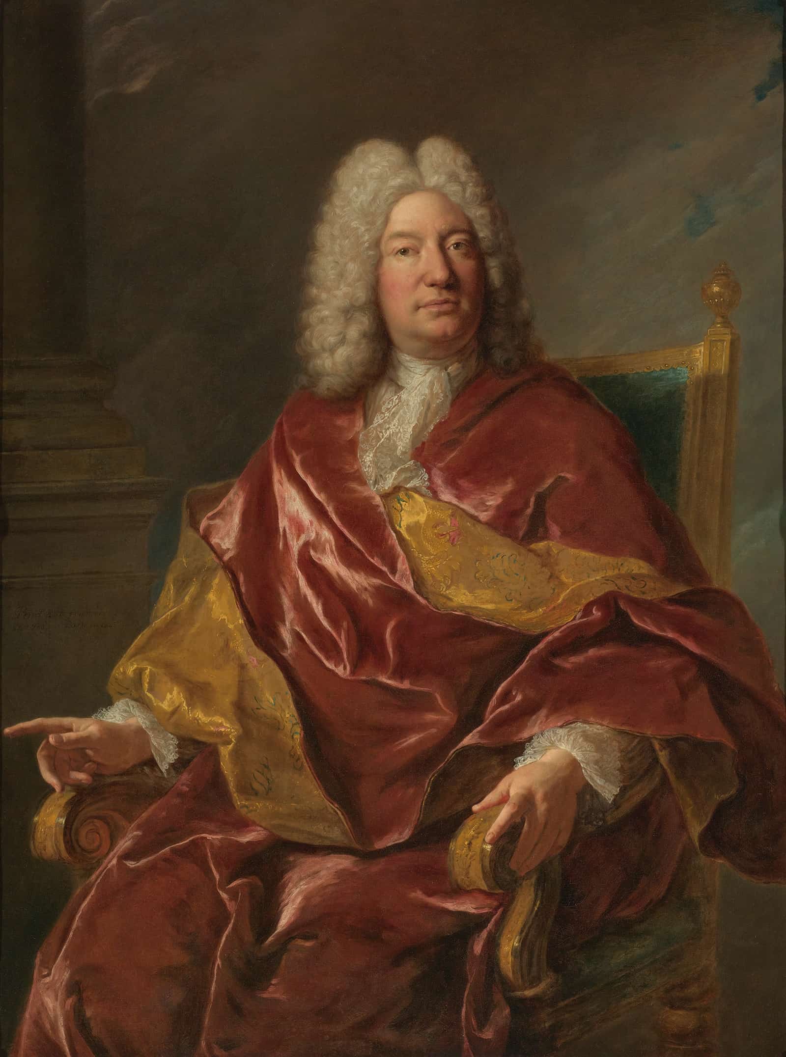 Portrait Of A Man by Jean Francois De Troy - Image 2