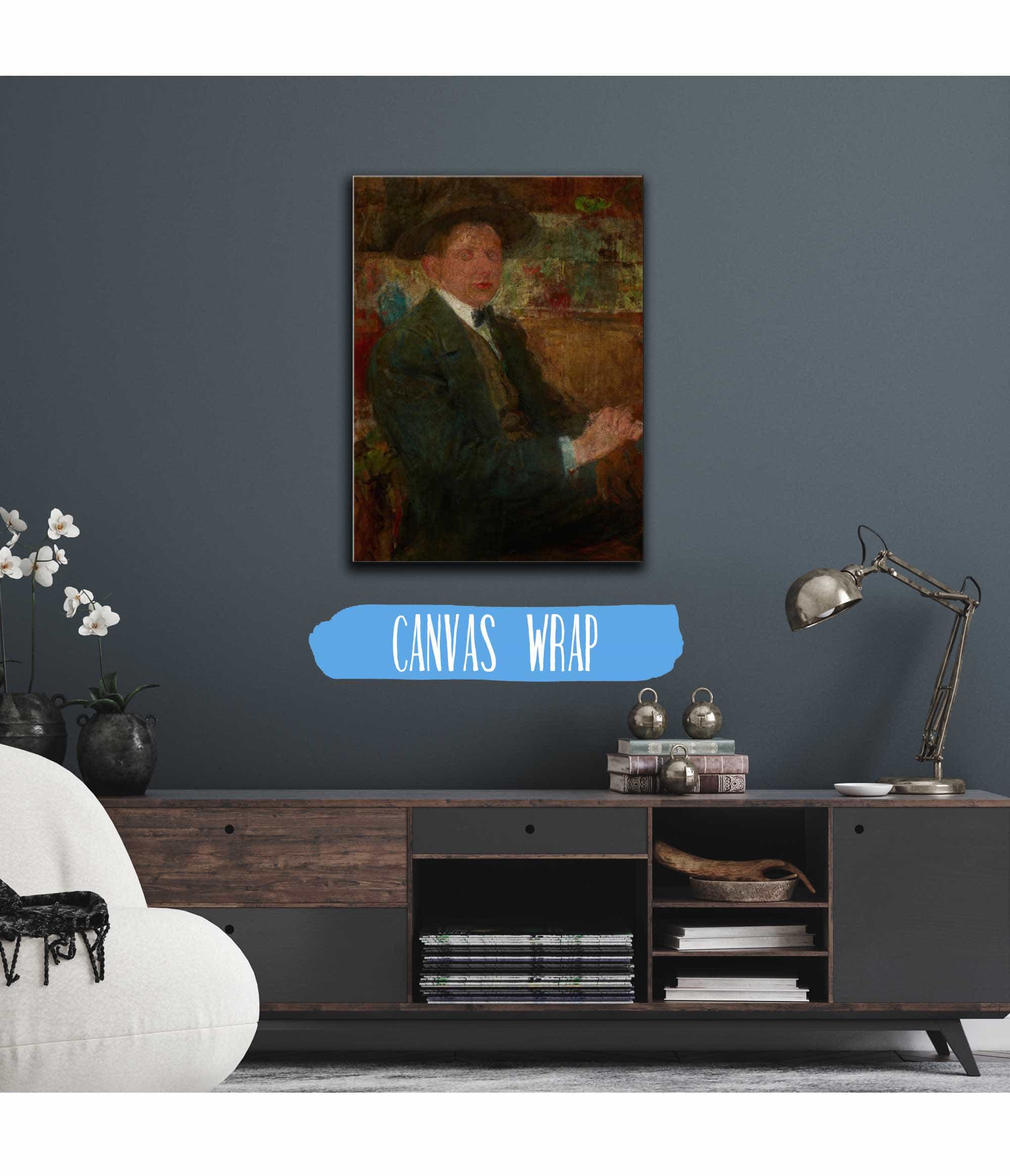 Portrait Of A Man In A Hat by Olga Boznanska - Image 3
