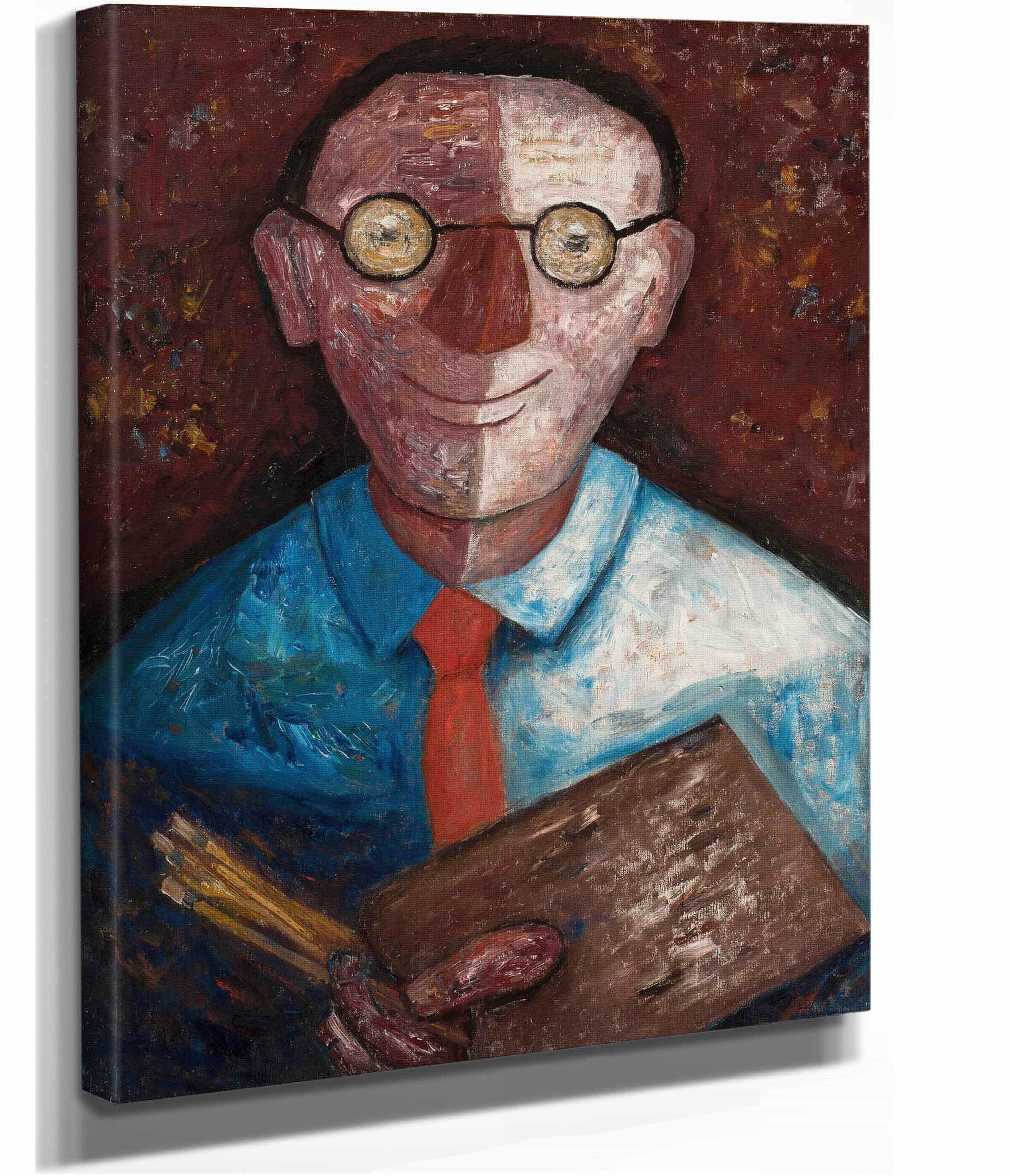 Portrait Of A Man With A Palette Jacques Gotkowski by Tadeusz Makowski - Image 2