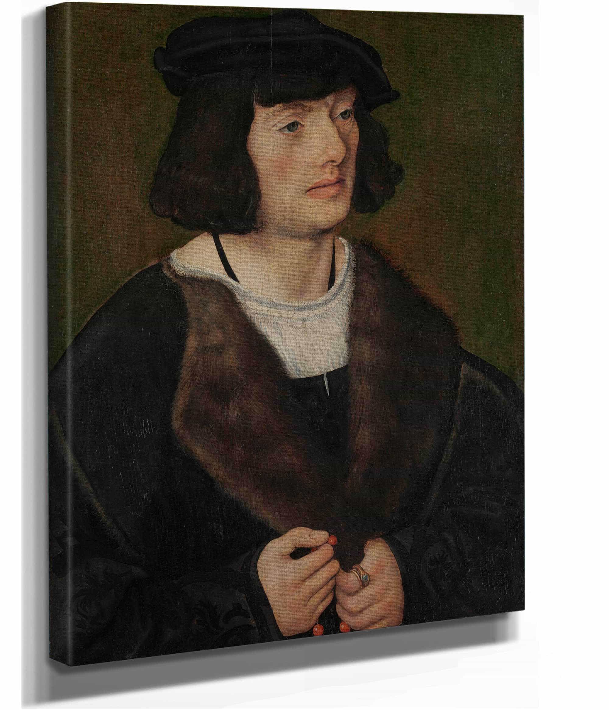Portrait Of A Man With A Rosary by Lucas Cranach The Elder - Image 2