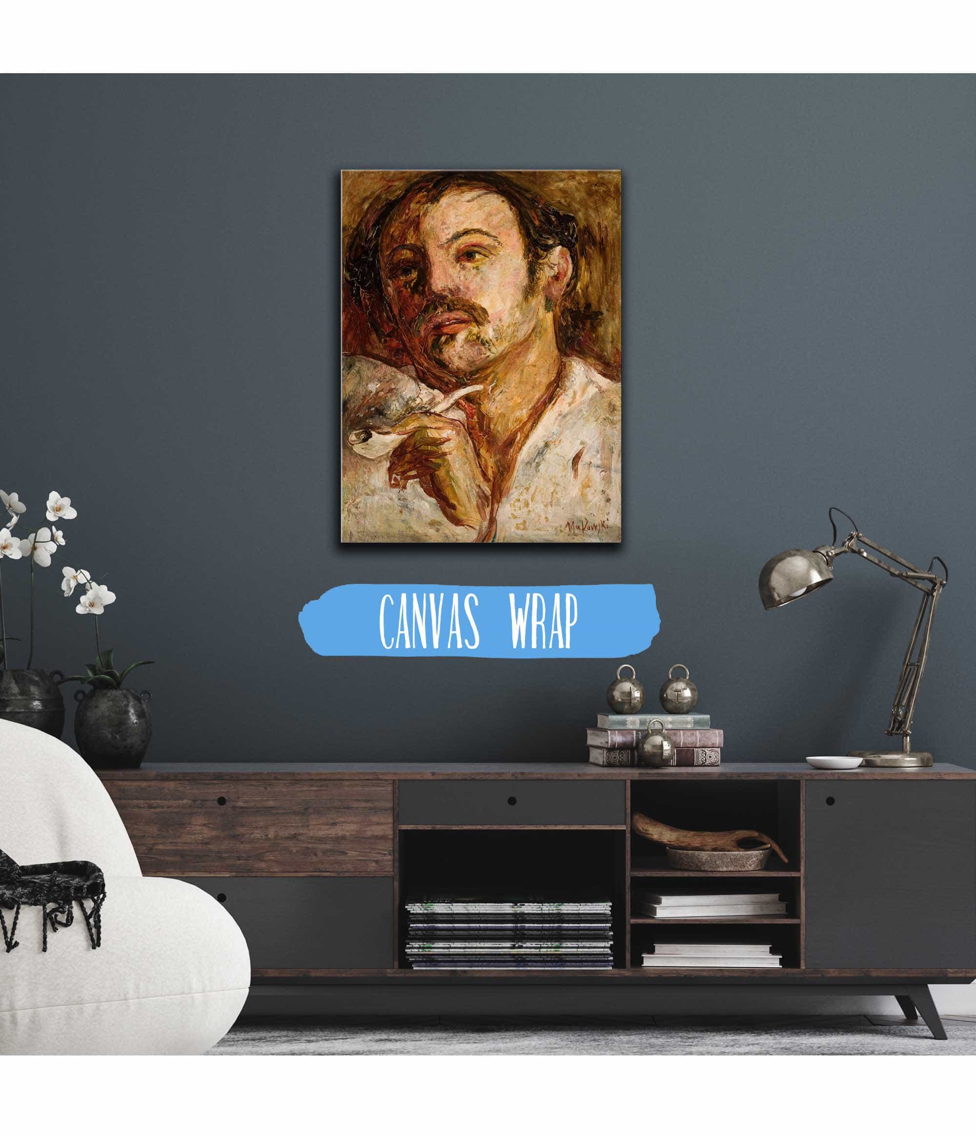 Portrait Of A Man With A Smoking Pipe by Tadeusz Makowski - Image 3