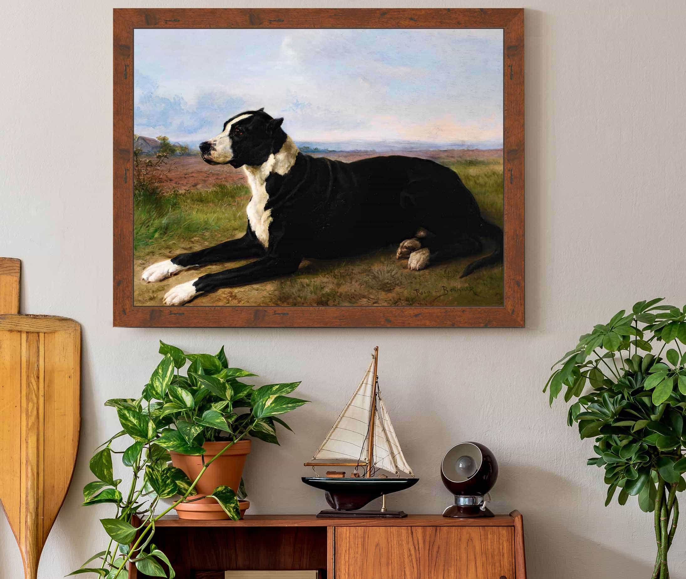 Portrait Of A Mastiff Labrador In A Landscape by Rosa Bonheur - Image 3