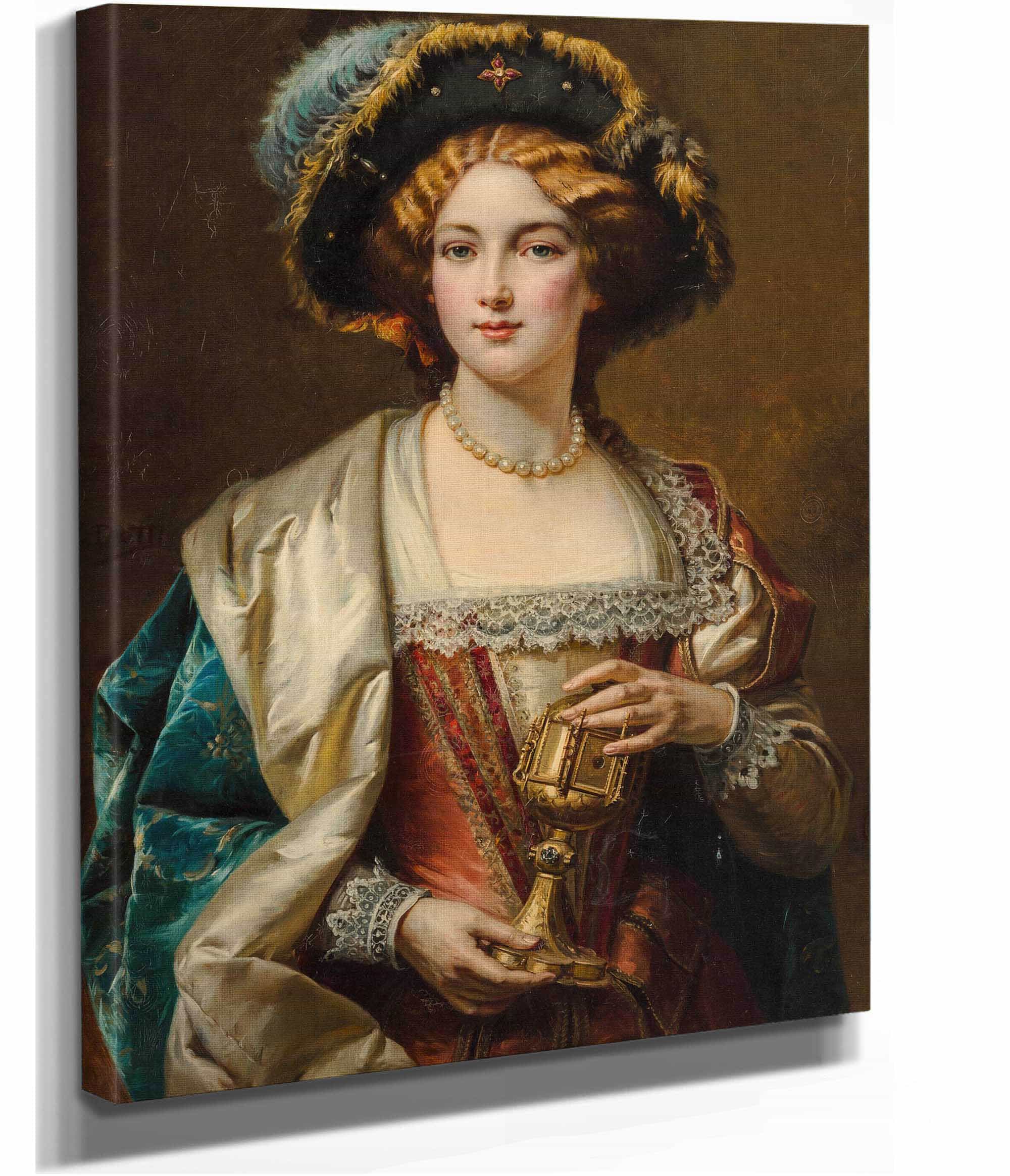 Portrait Of A Noblewoman by Cesare Auguste Detti - Image 2
