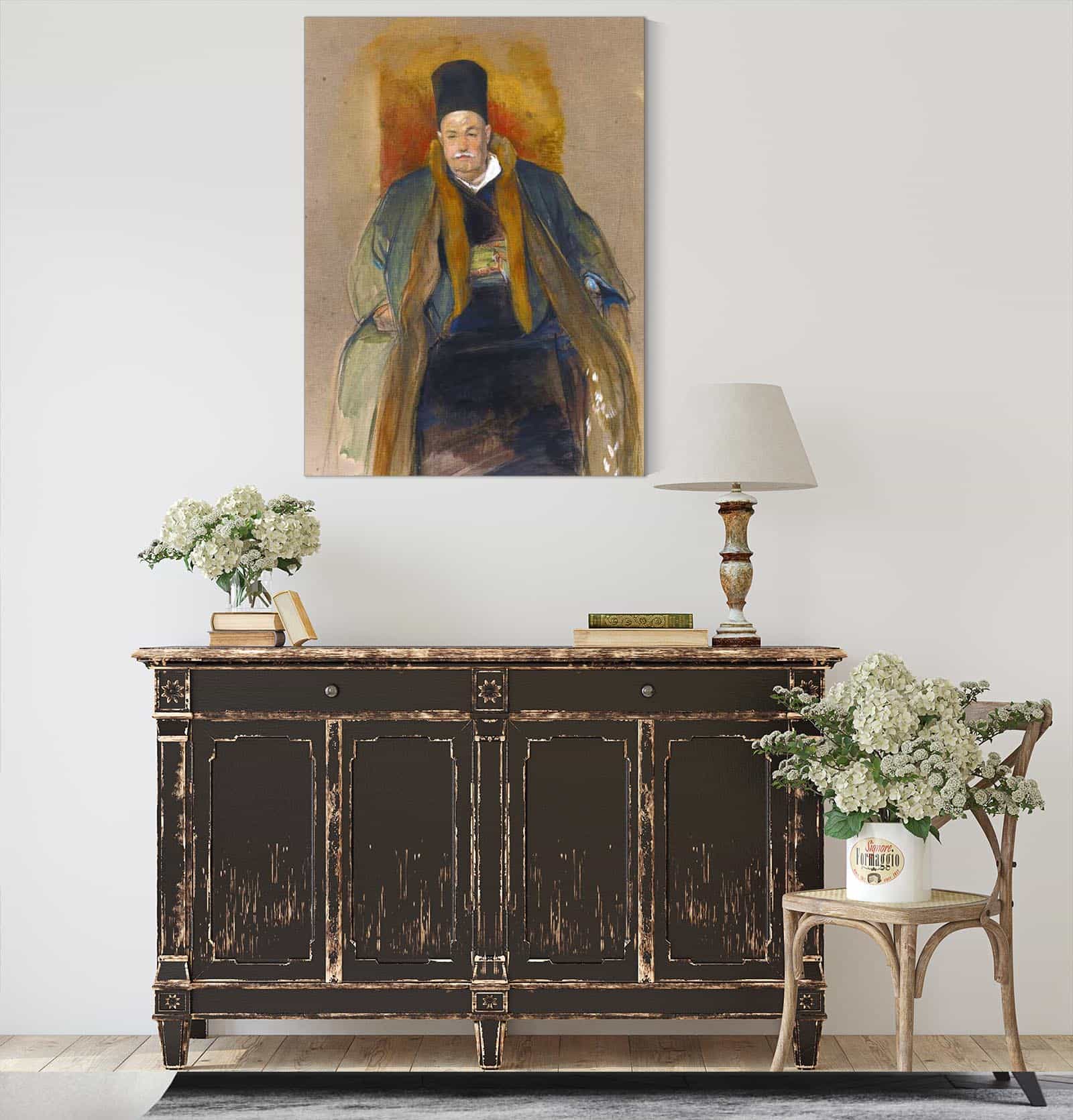 Portrait Of A Prosperous Merchant Of Terapia by John Frederick Lewis - Image 4