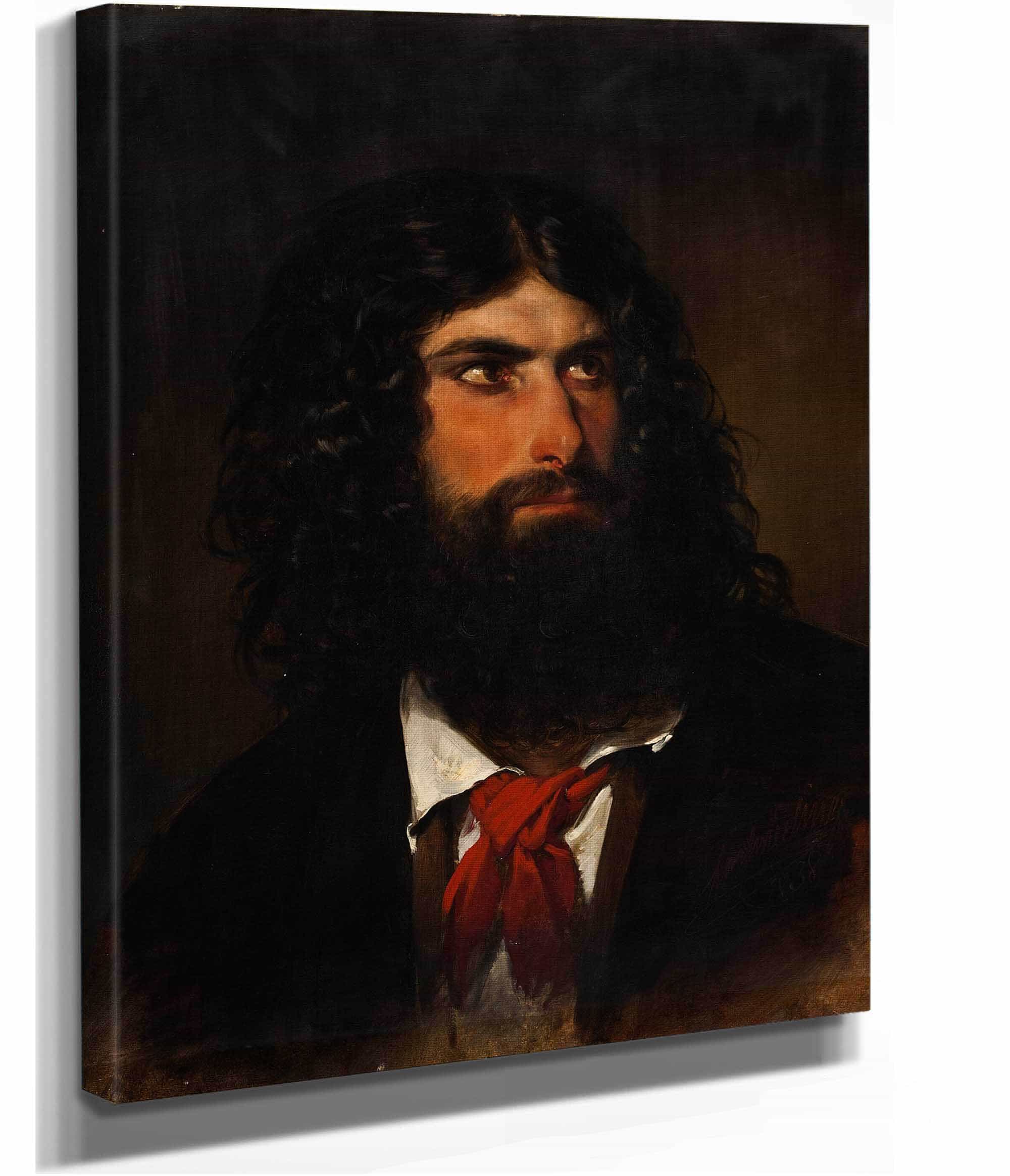 Portrait Of A Roman Peasant by Friedrich Von Amerling - Image 2