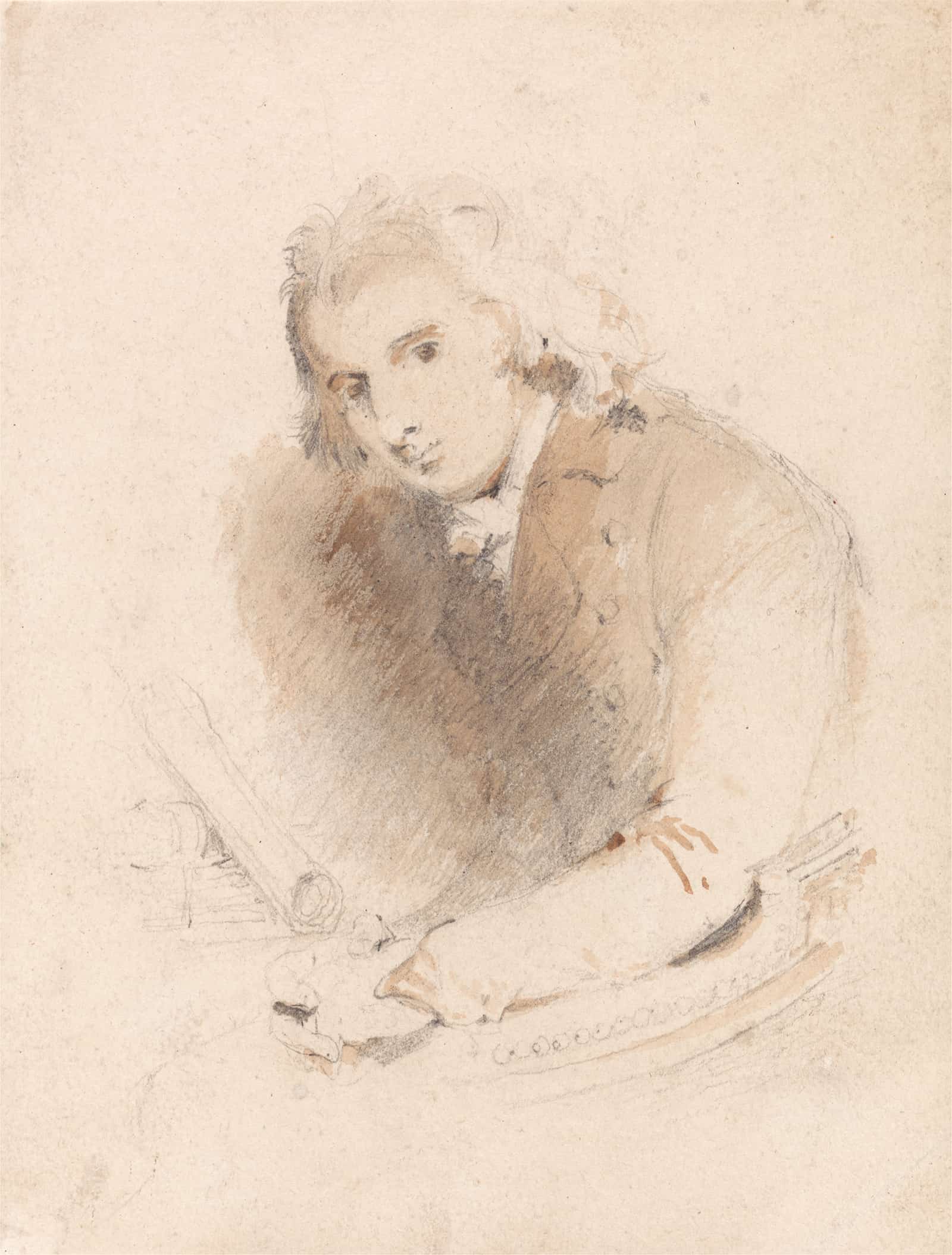Portrait Of A Scholar by John Sell Cotman - Image 2