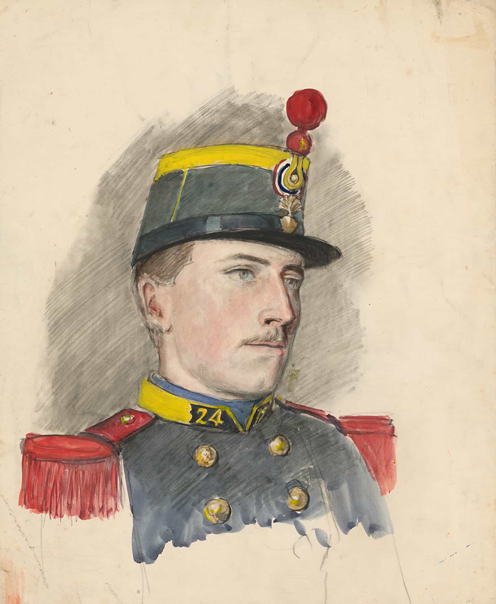 Portrait Of A Soldier by Ladislav Mednyanszky