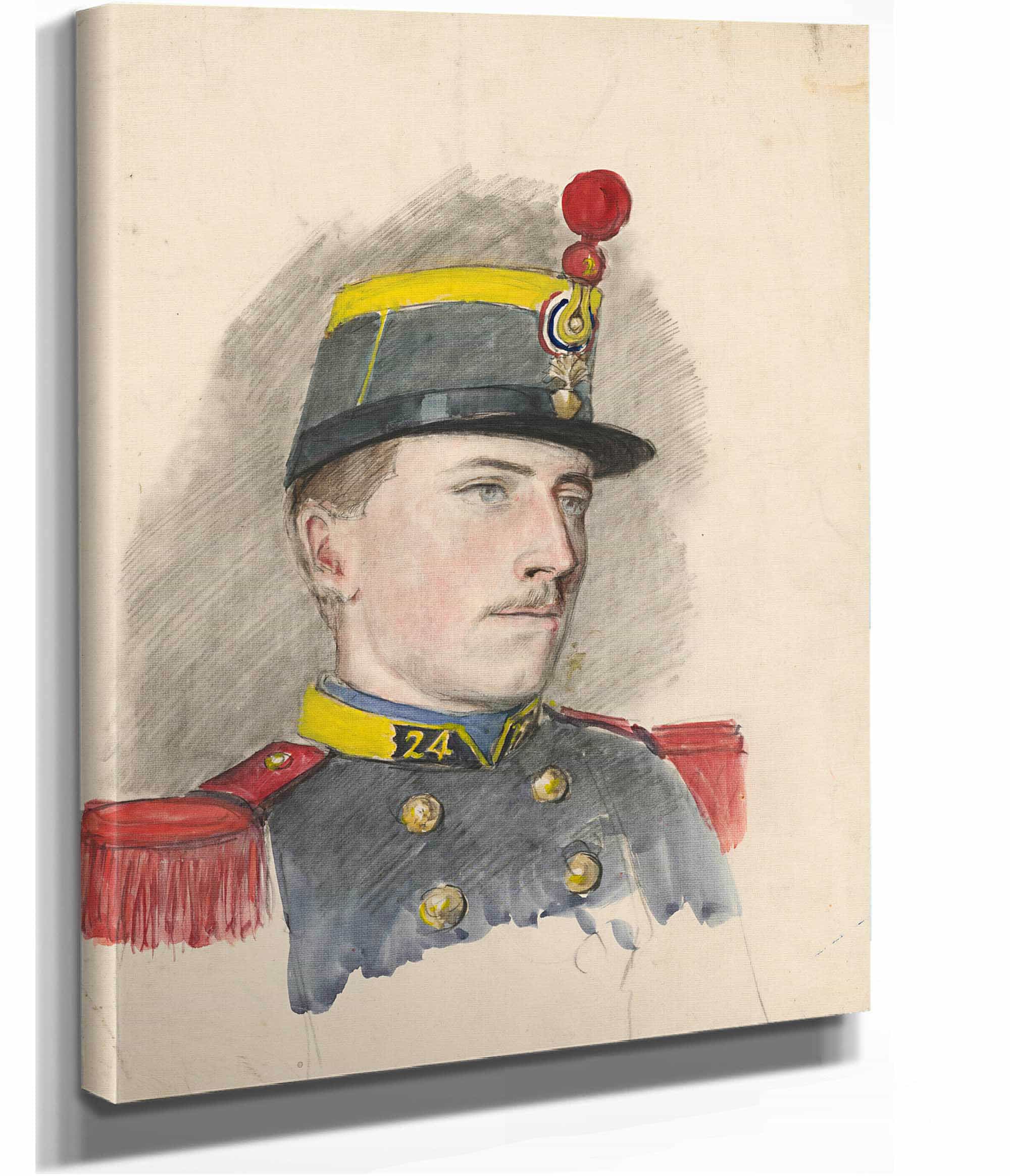 Portrait Of A Soldier by Ladislav Mednyanszky - Image 2
