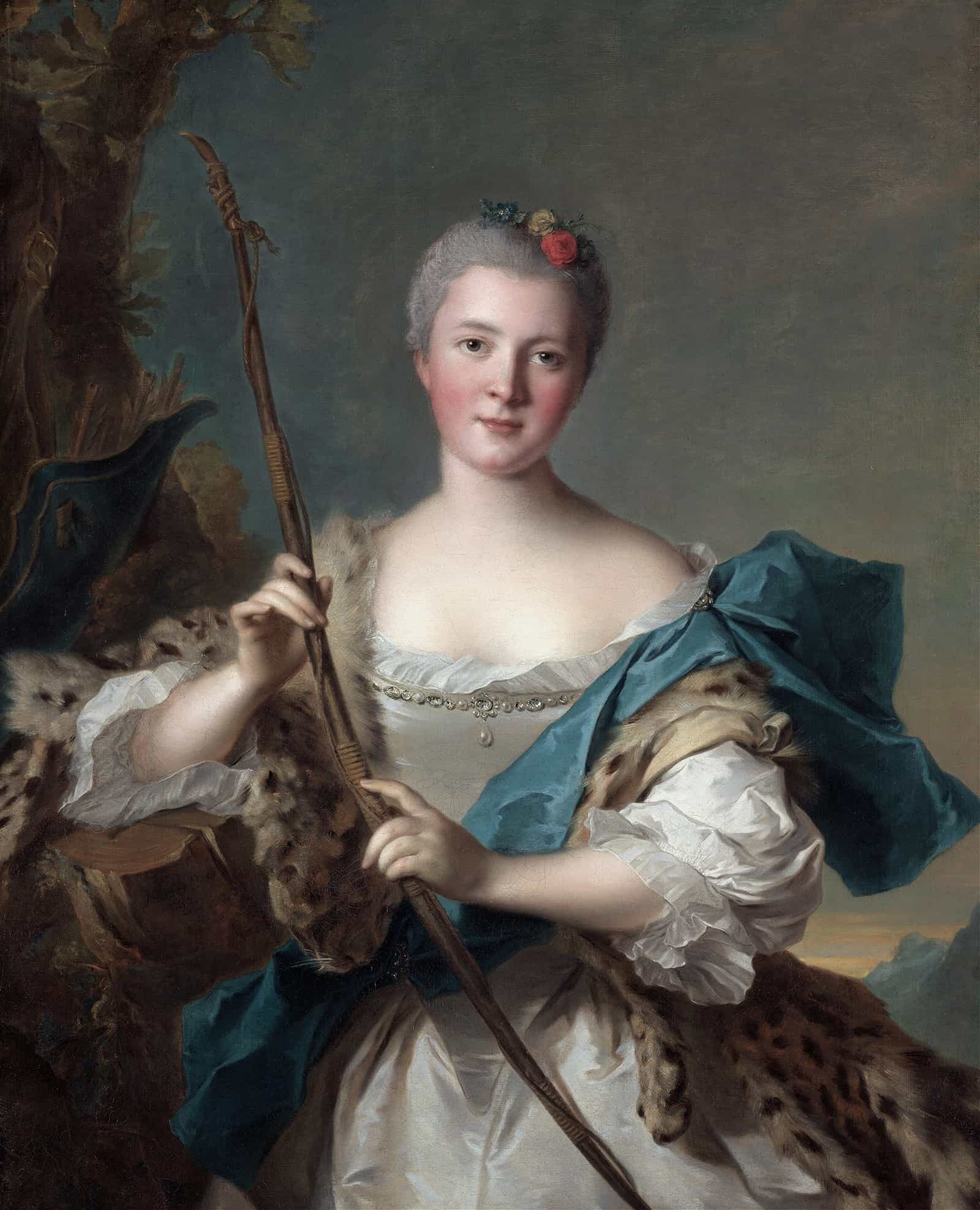 Portrait Of A Woman As Diana by Jean Marc Nattier - Image 2