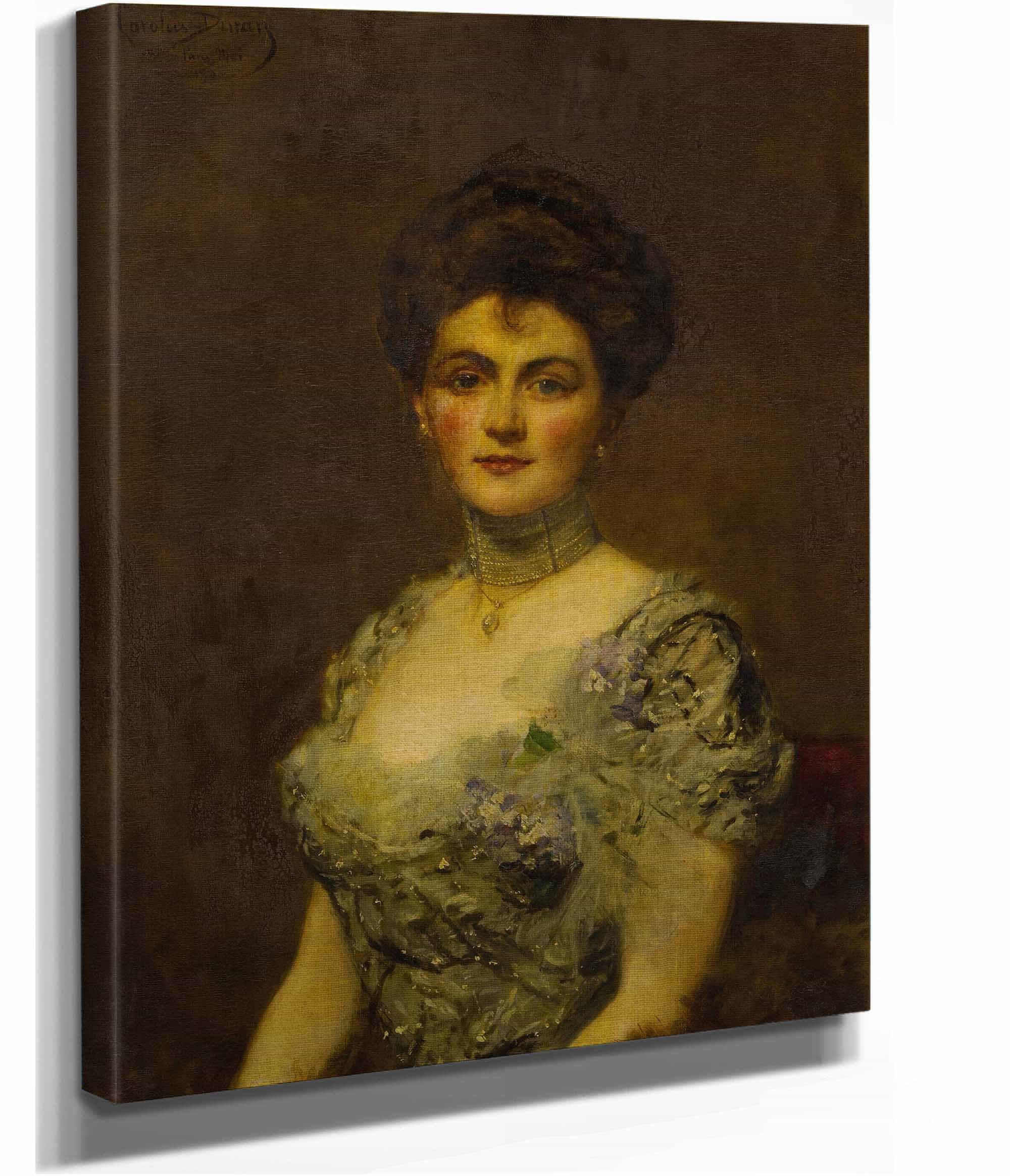 Portrait Of A Woman by Carolus Duran - Image 2