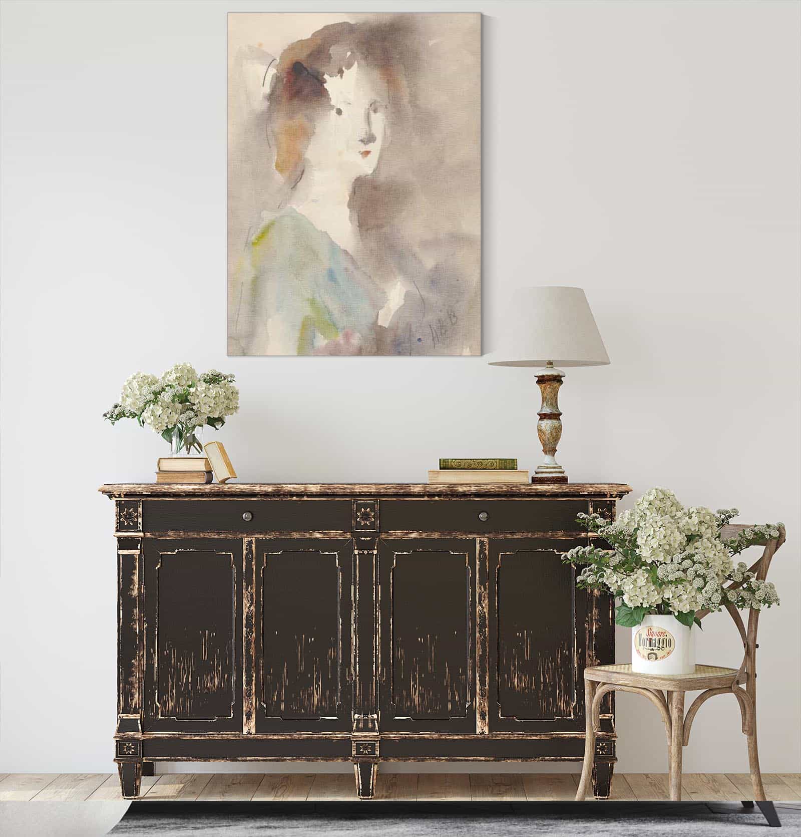 Portrait Of A Woman by Hercules Brabazon Brabazon - Image 4