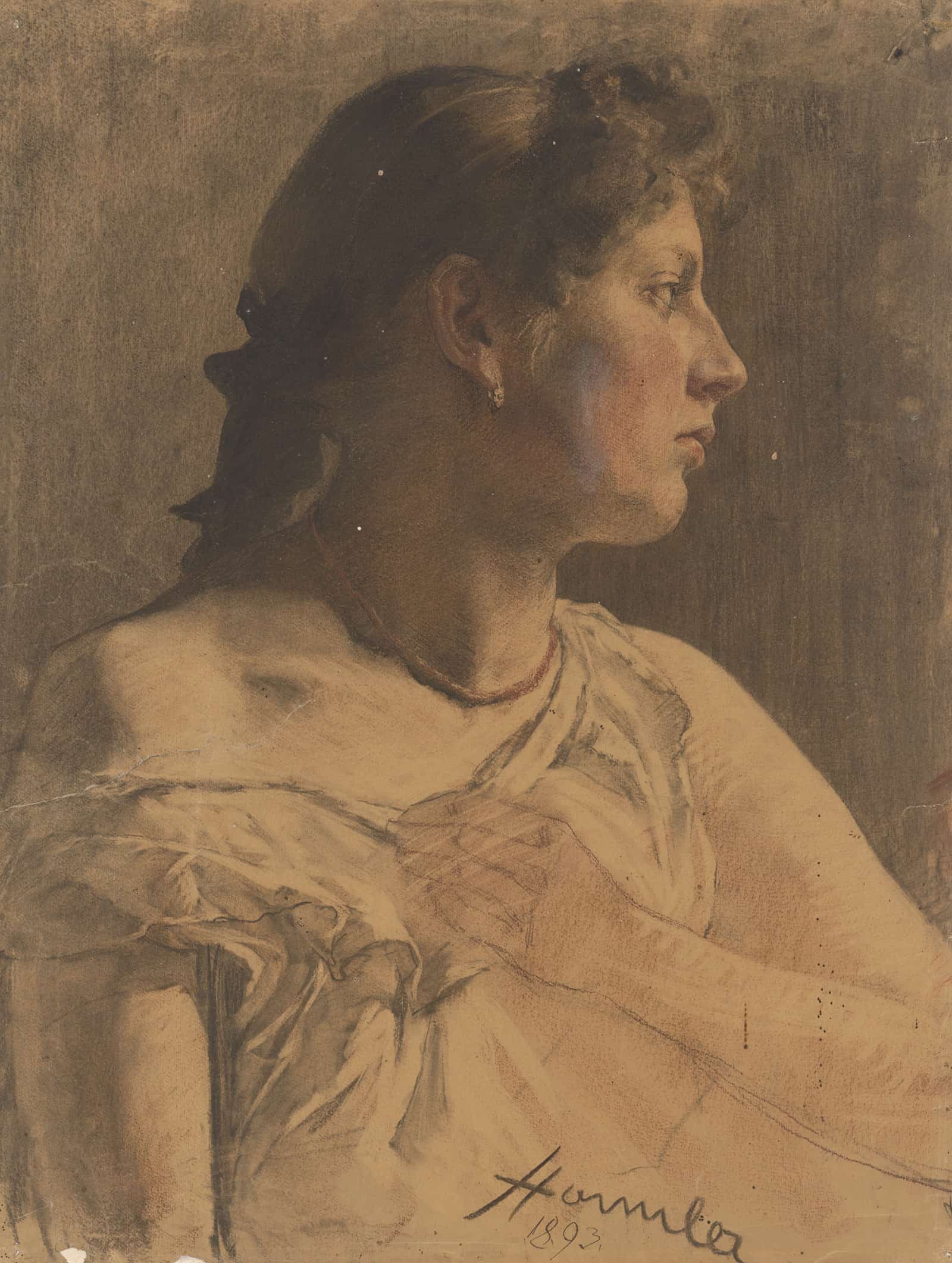Portrait Of A Woman by Jozef Hanula - Image 2