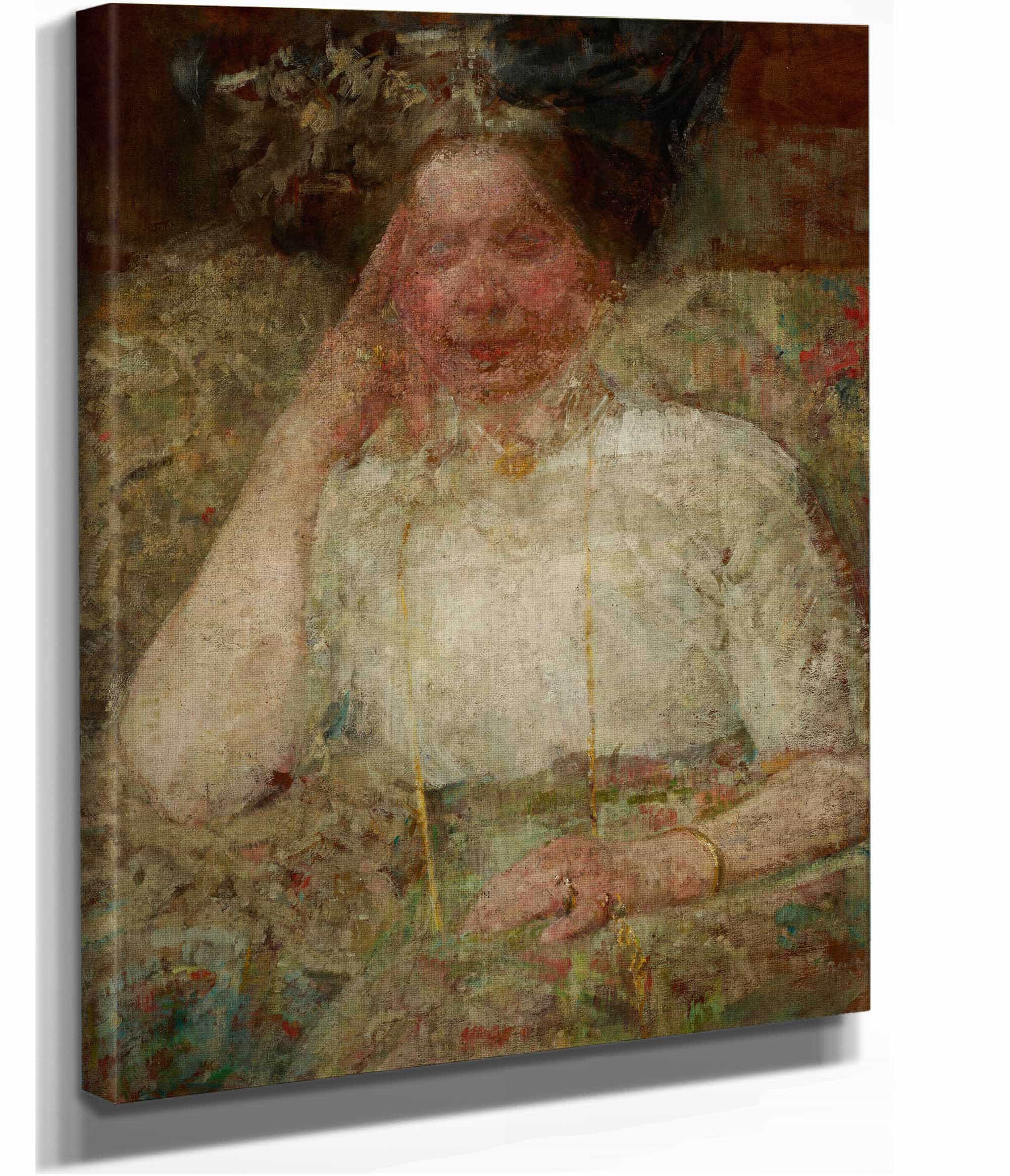 Portrait Of A Woman by Olga Boznanska - Image 13