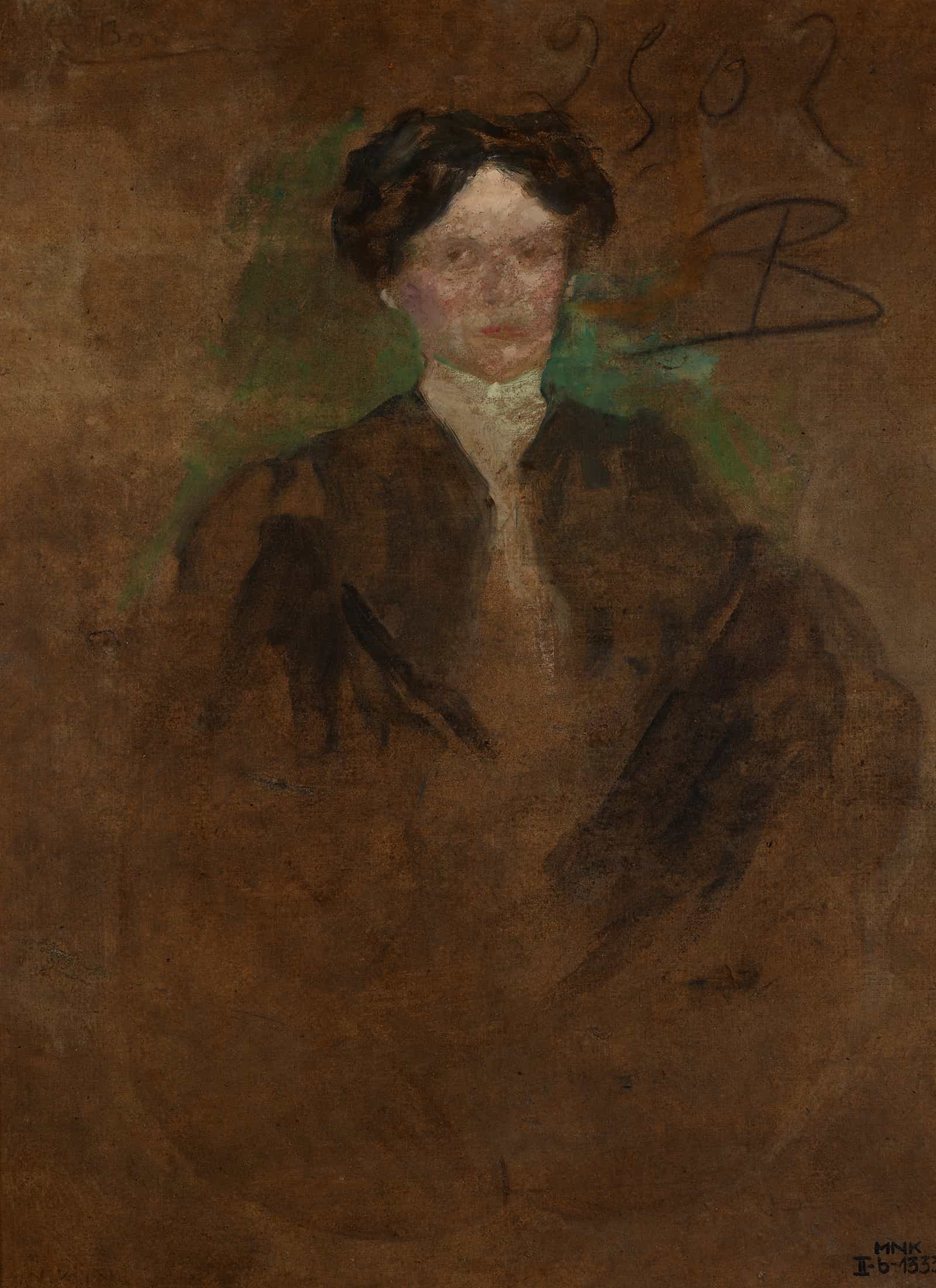 Portrait Of A Woman by Olga Boznanska - Image 9