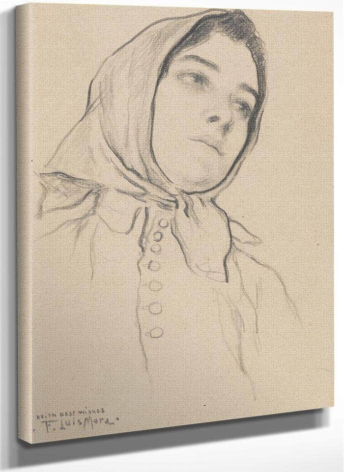 Portrait Of A Woman By Francis Luis Mora