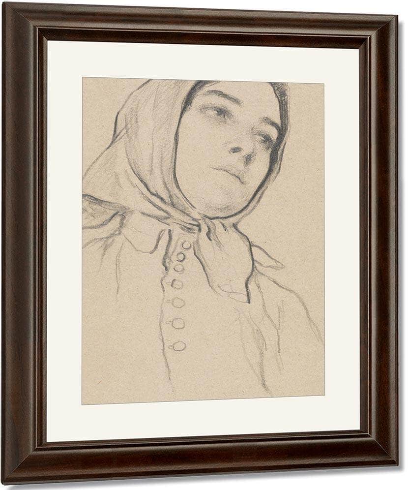 Portrait Of A Woman By Francis Luis Mora - Image 4