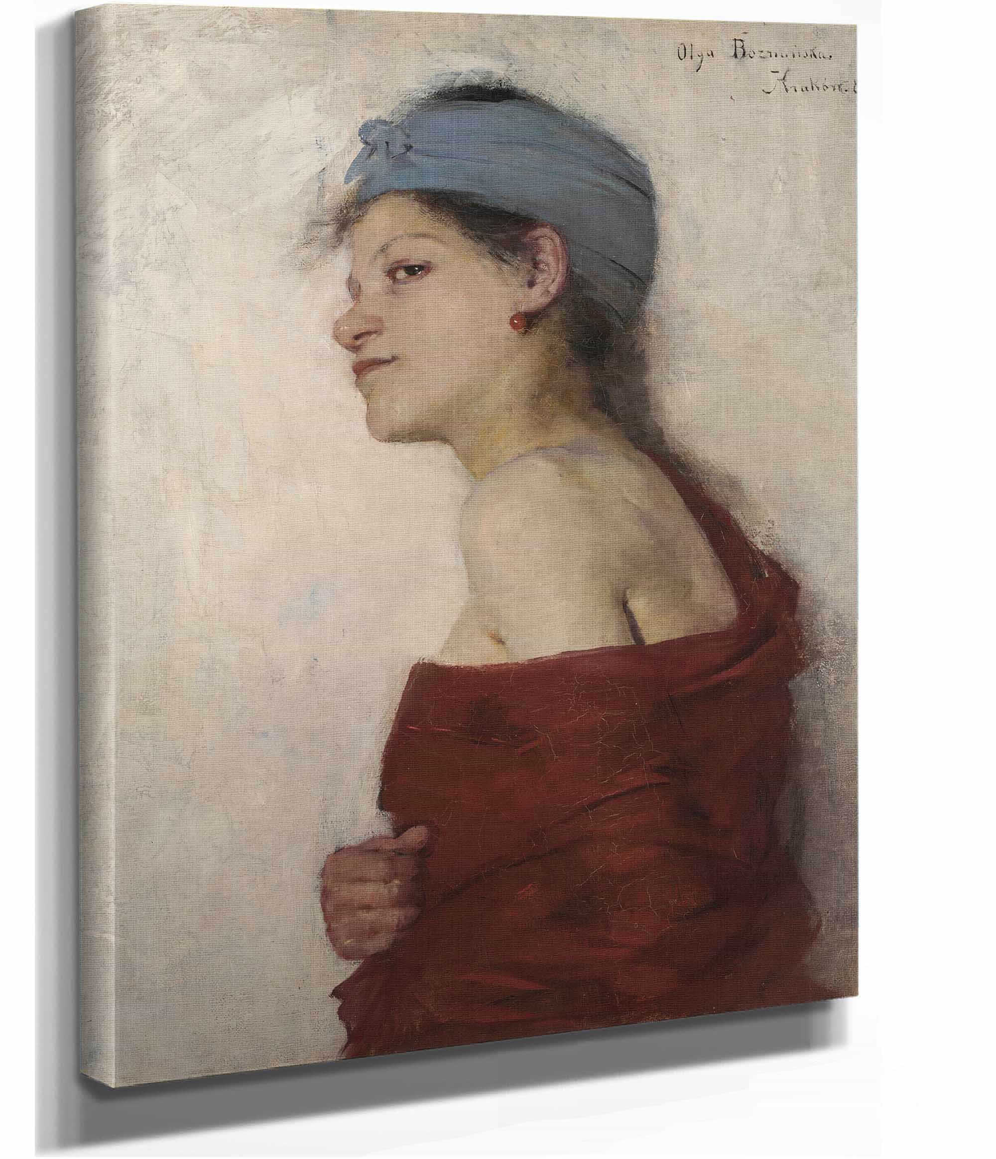 Portrait Of A Woman Gypsy Woman by Olga Boznanska - Image 2