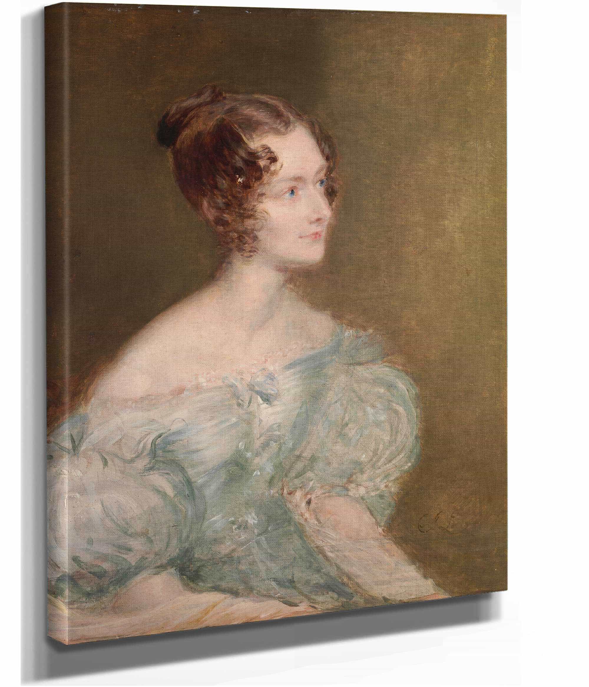 Portrait Of A Woman Probably Mrs Price Of Rugby by John Linnell