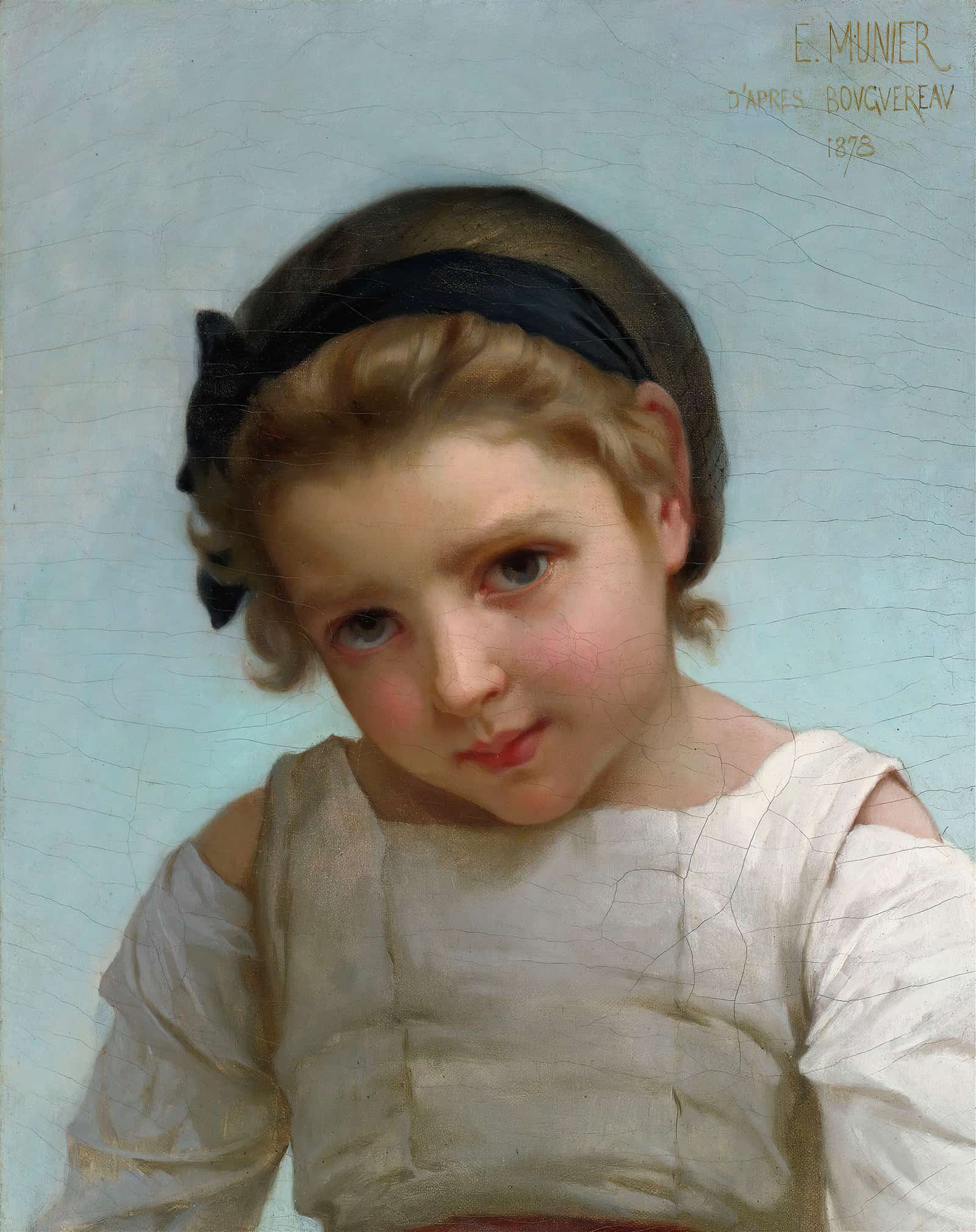 Portrait Of A Young Girl by Emile Munier
