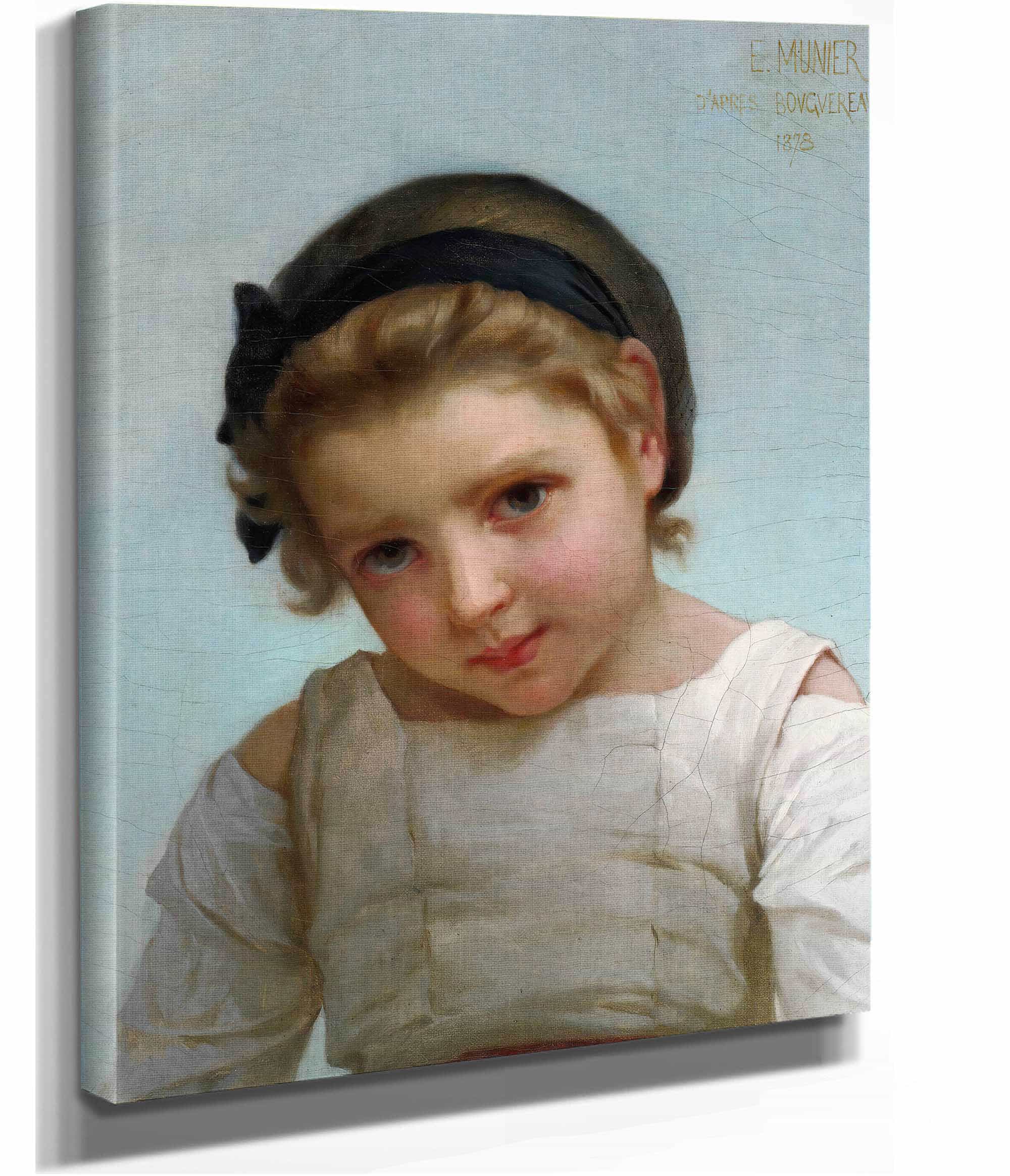 Portrait Of A Young Girl by Emile Munier - Image 2