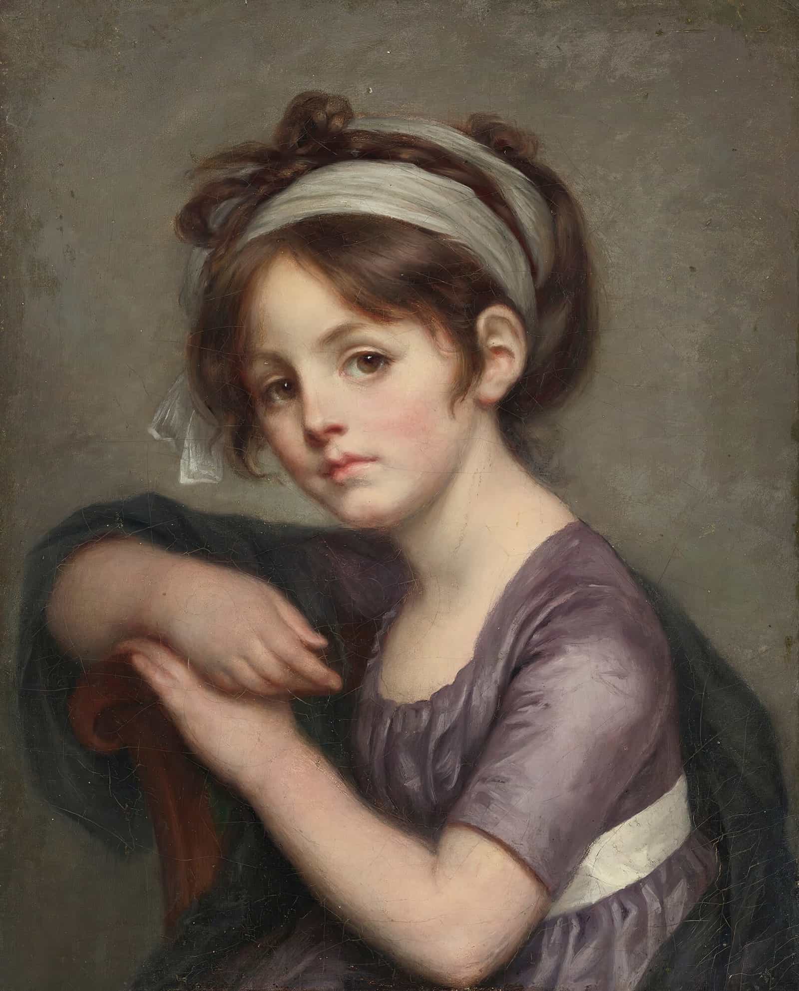 Portrait Of A Young Girl by Jean Baptiste Greuze - Image 2