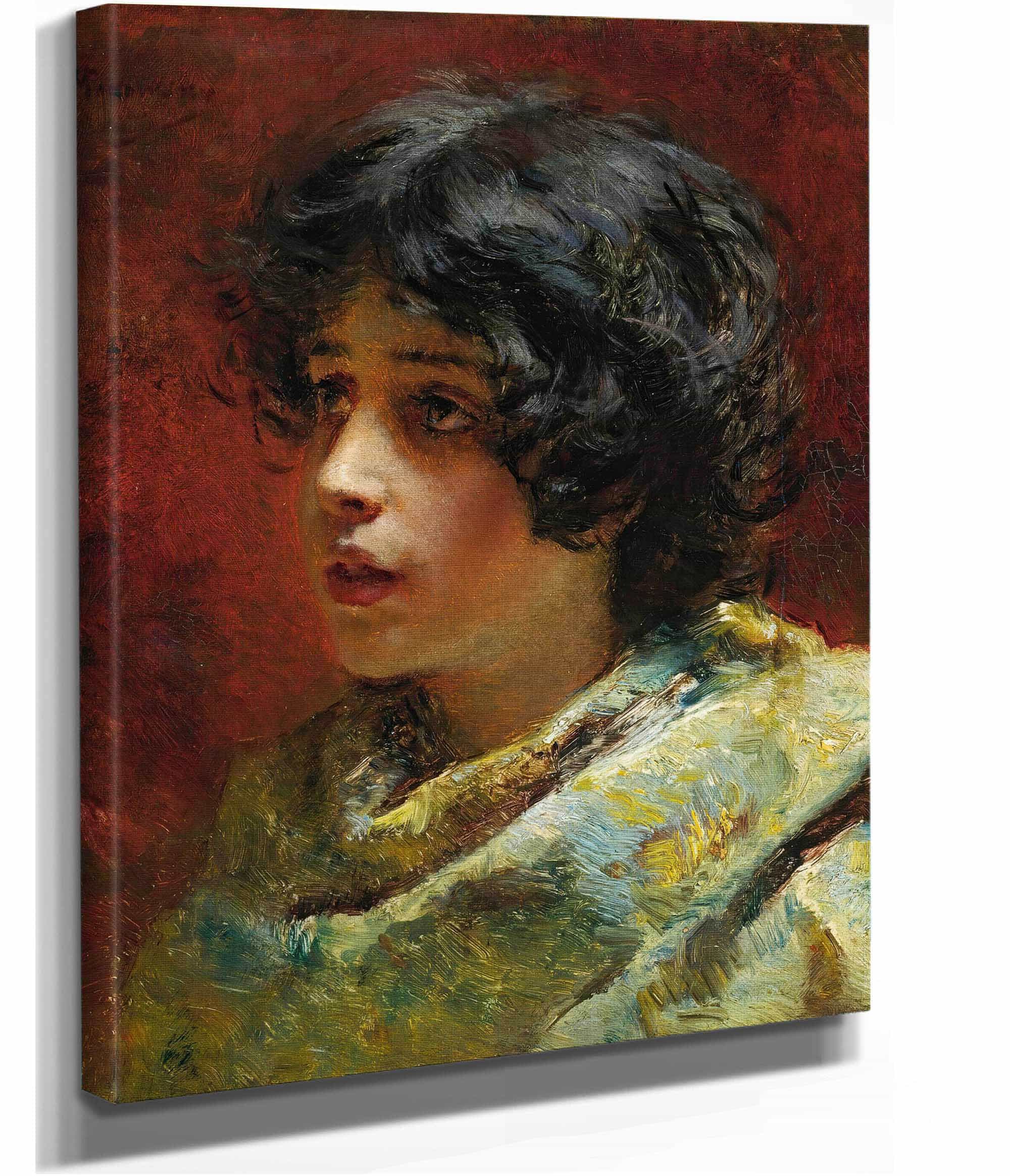 Portrait Of A Young Girl by Konstantin Egorovich Makovsky - Image 2