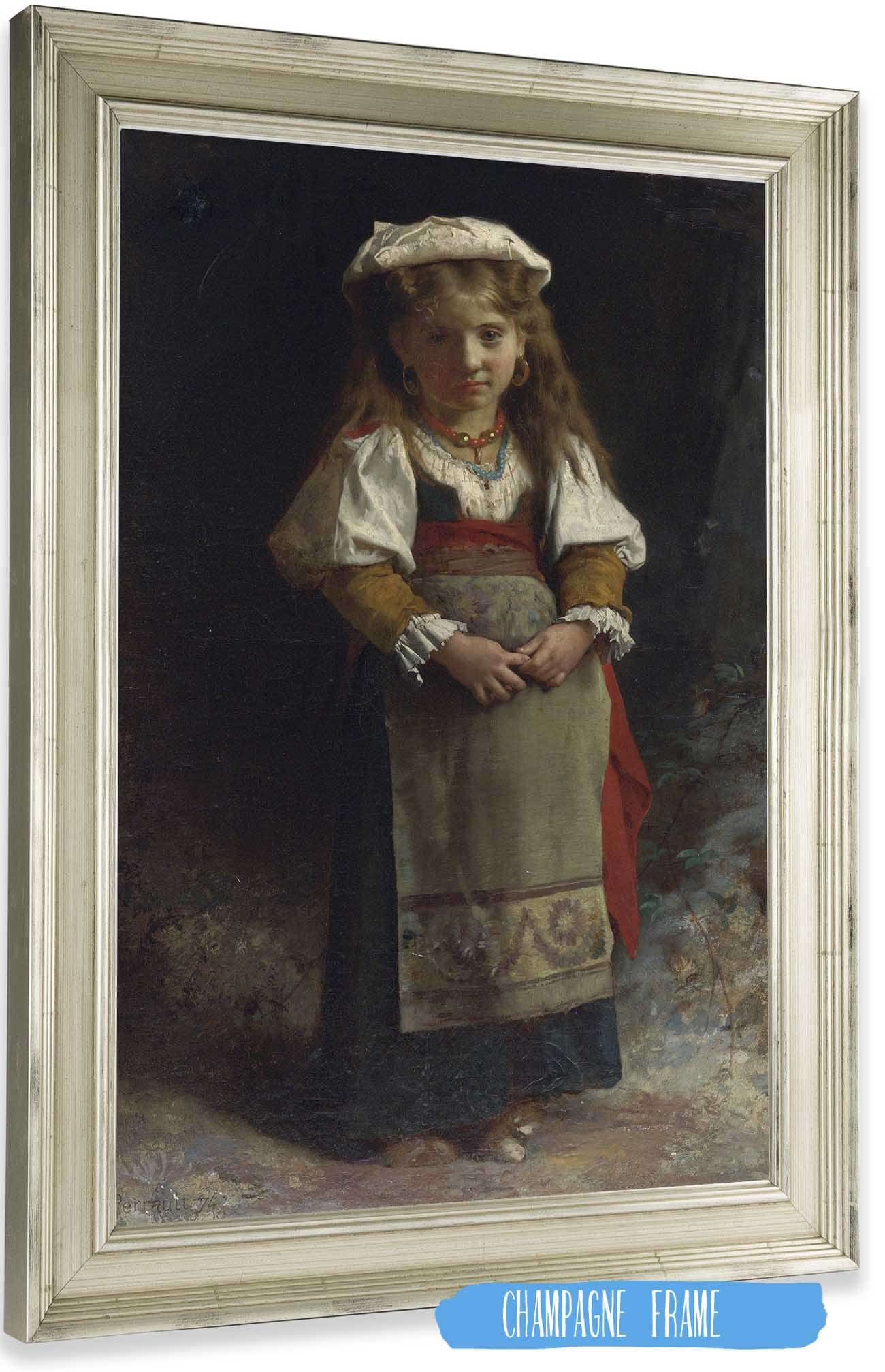 Portrait Of A Young Girl by Leon Jean Basile Perrault