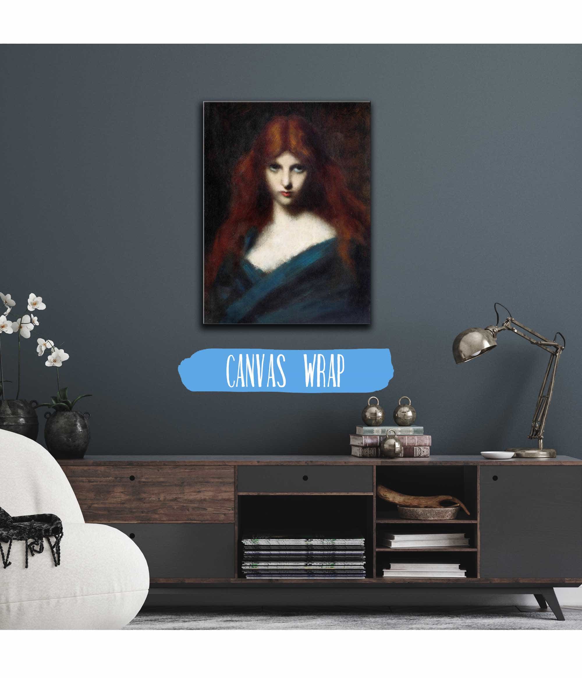 Portrait Of A Young Girl With Red Hair by Jean Jacques Henner - Image 3