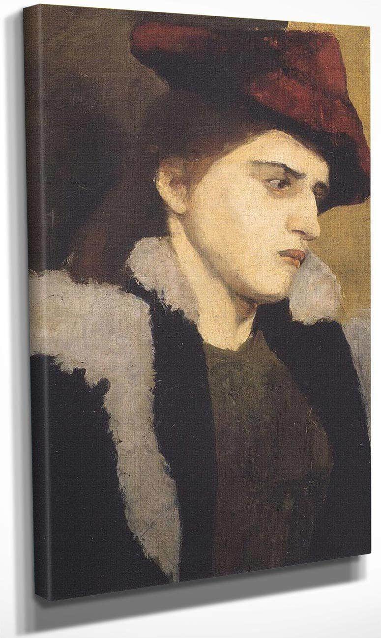Portrait Of A Young Lady In Red Hat By Paula Modersohn Becker - Image 4