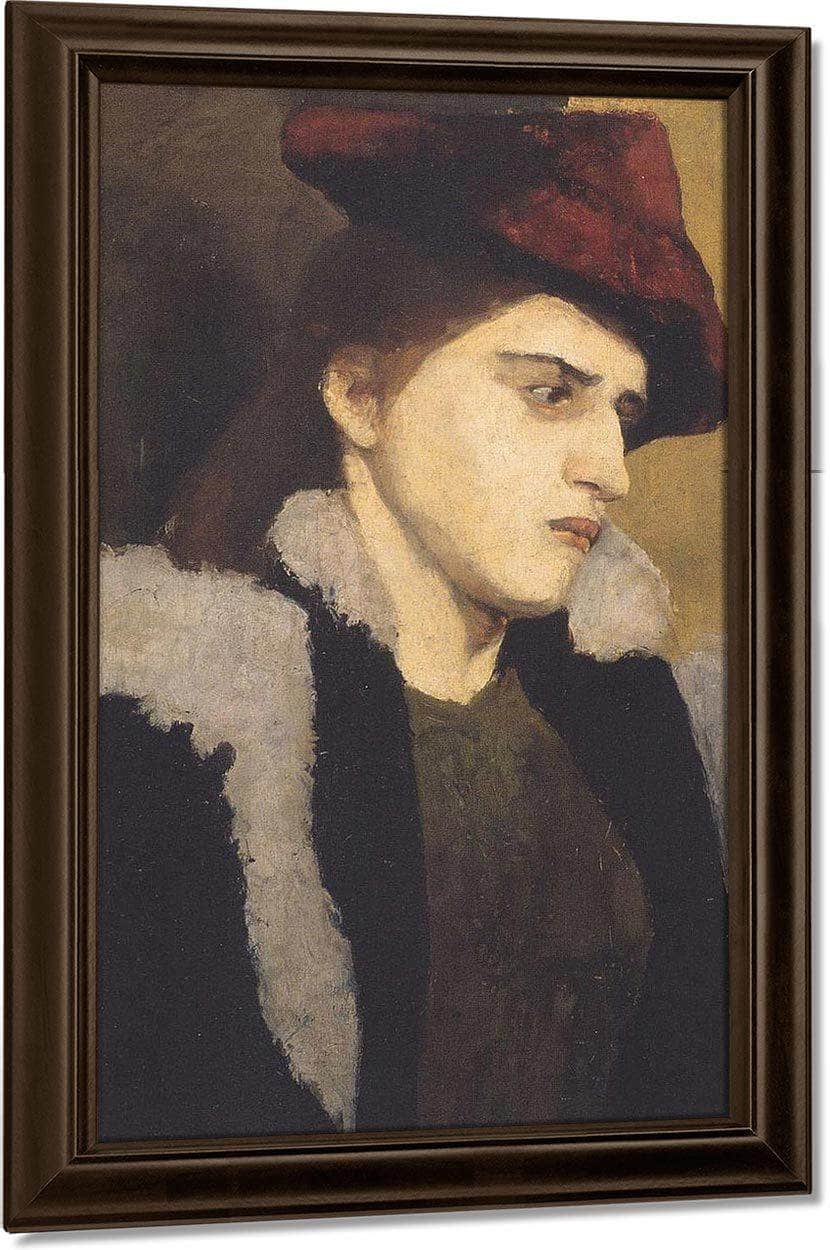 Portrait Of A Young Lady In Red Hat By Paula Modersohn Becker - Image 7