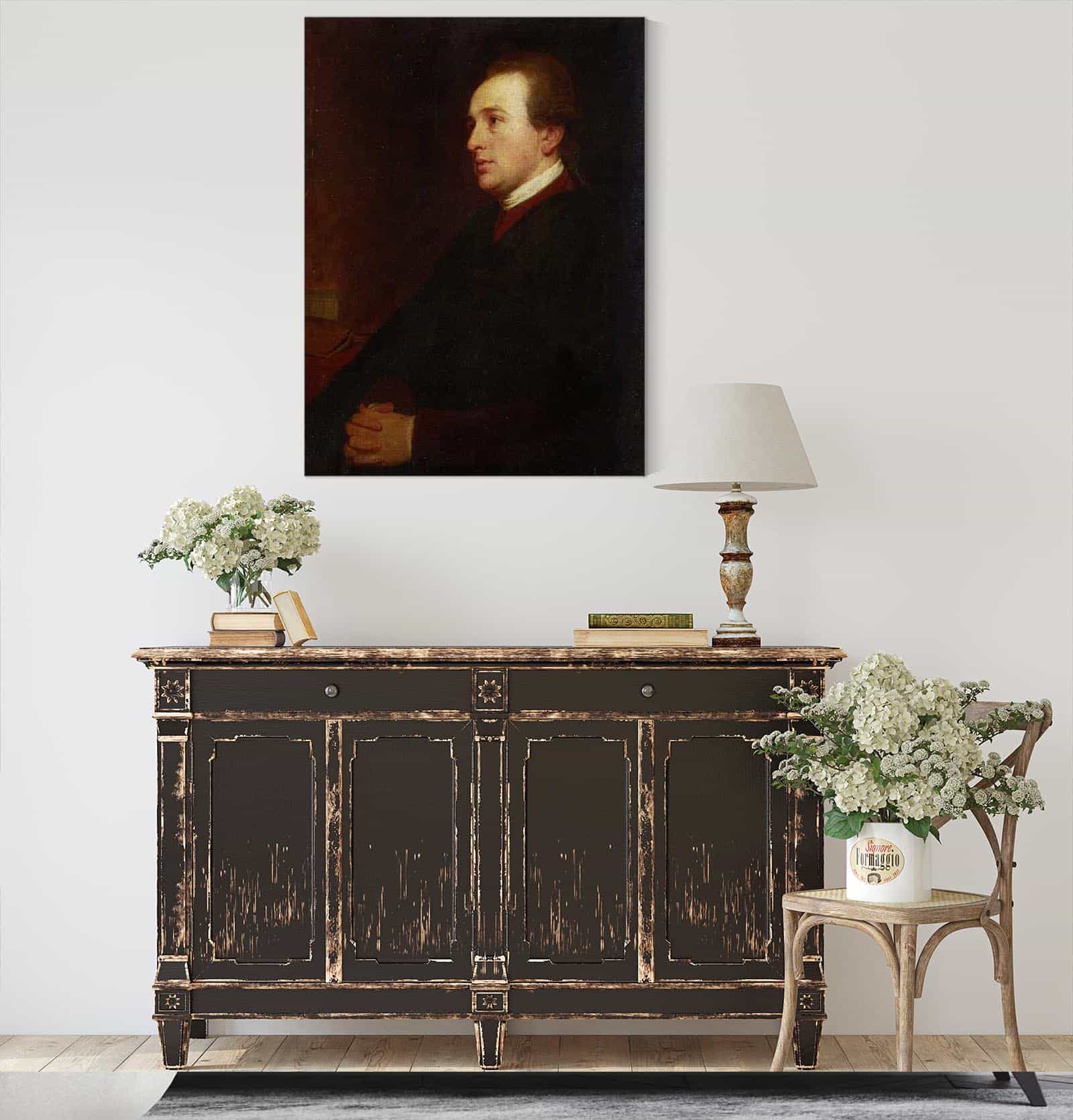 Portrait Of A Young Man At His Desk Ca by George Romney - Image 4