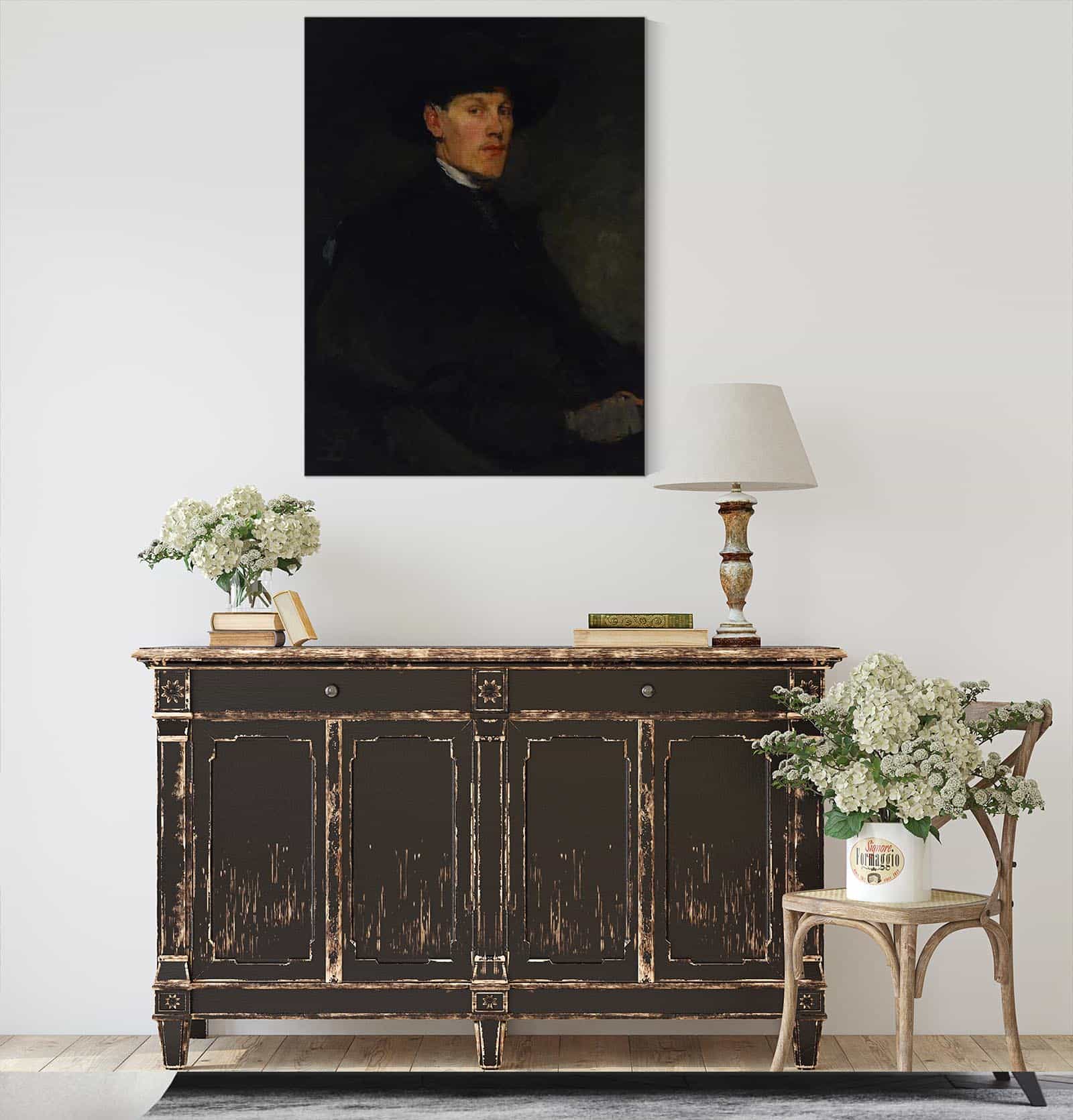 Portrait Of A Young Man by Frank Duveneck - Image 4