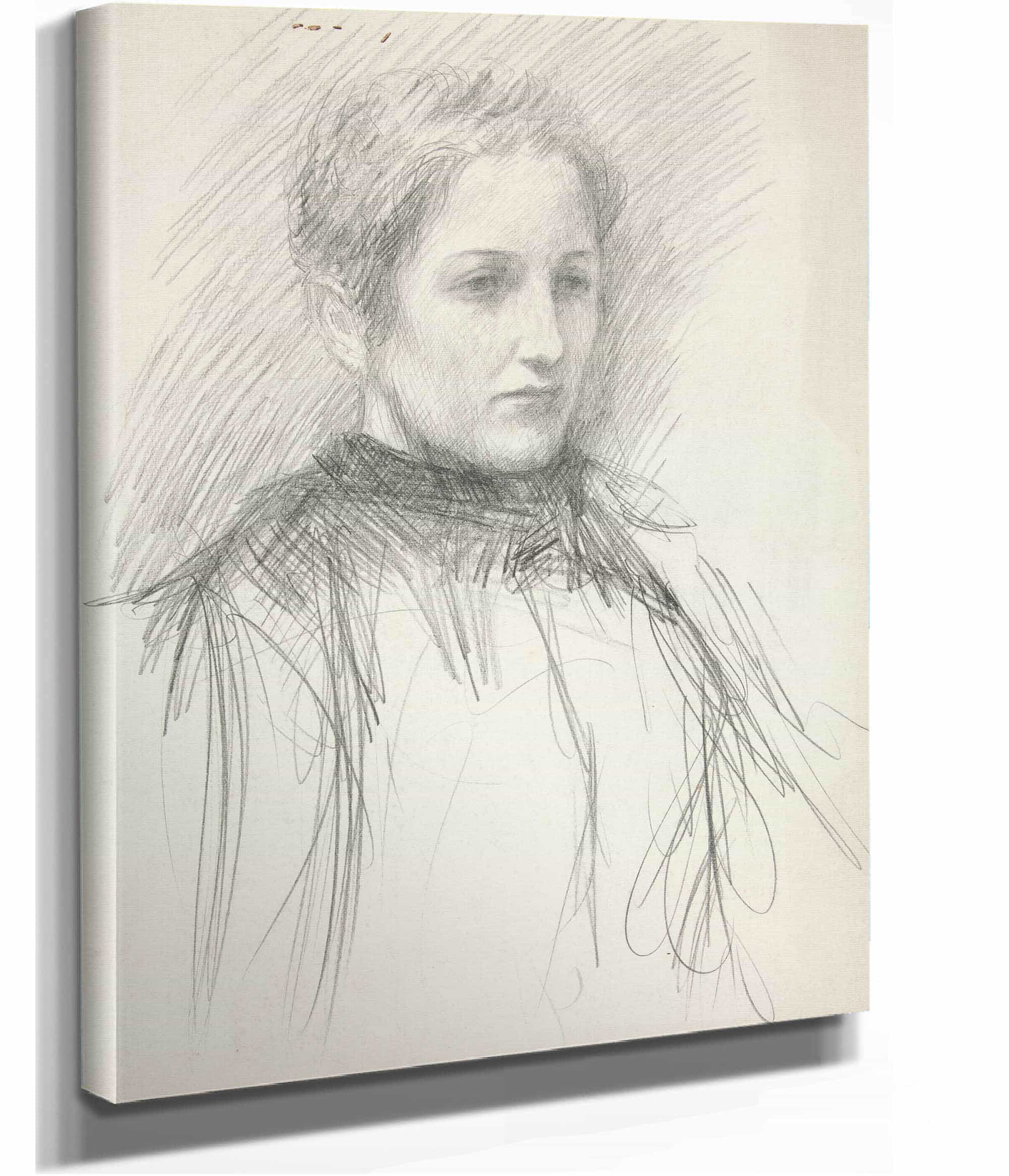 Portrait Of A Young Mrs Abbey by Edwin Austin Abbey - Image 2