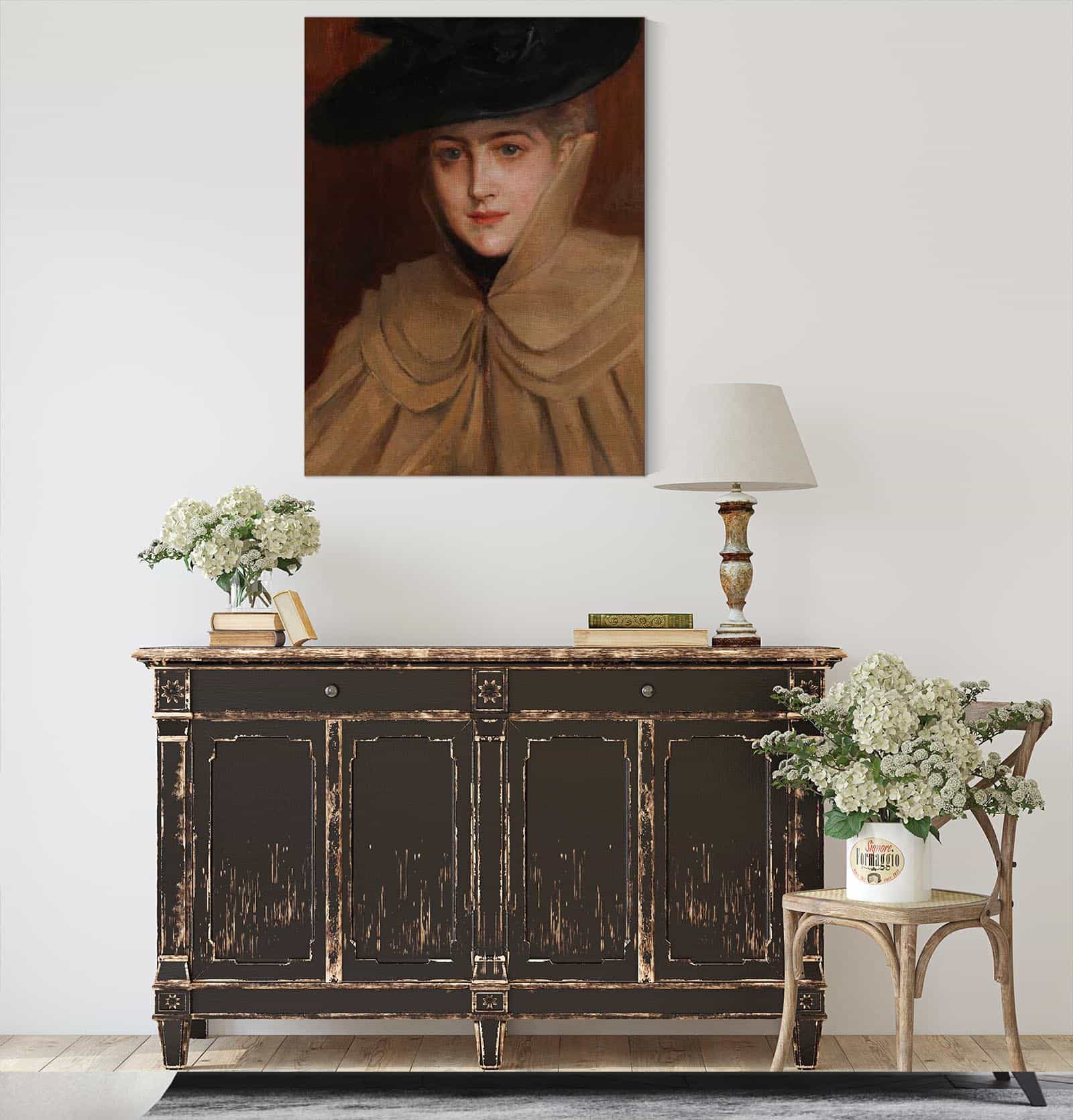 Portrait Of A Young Woman by Albert Edelfelt - Image 4