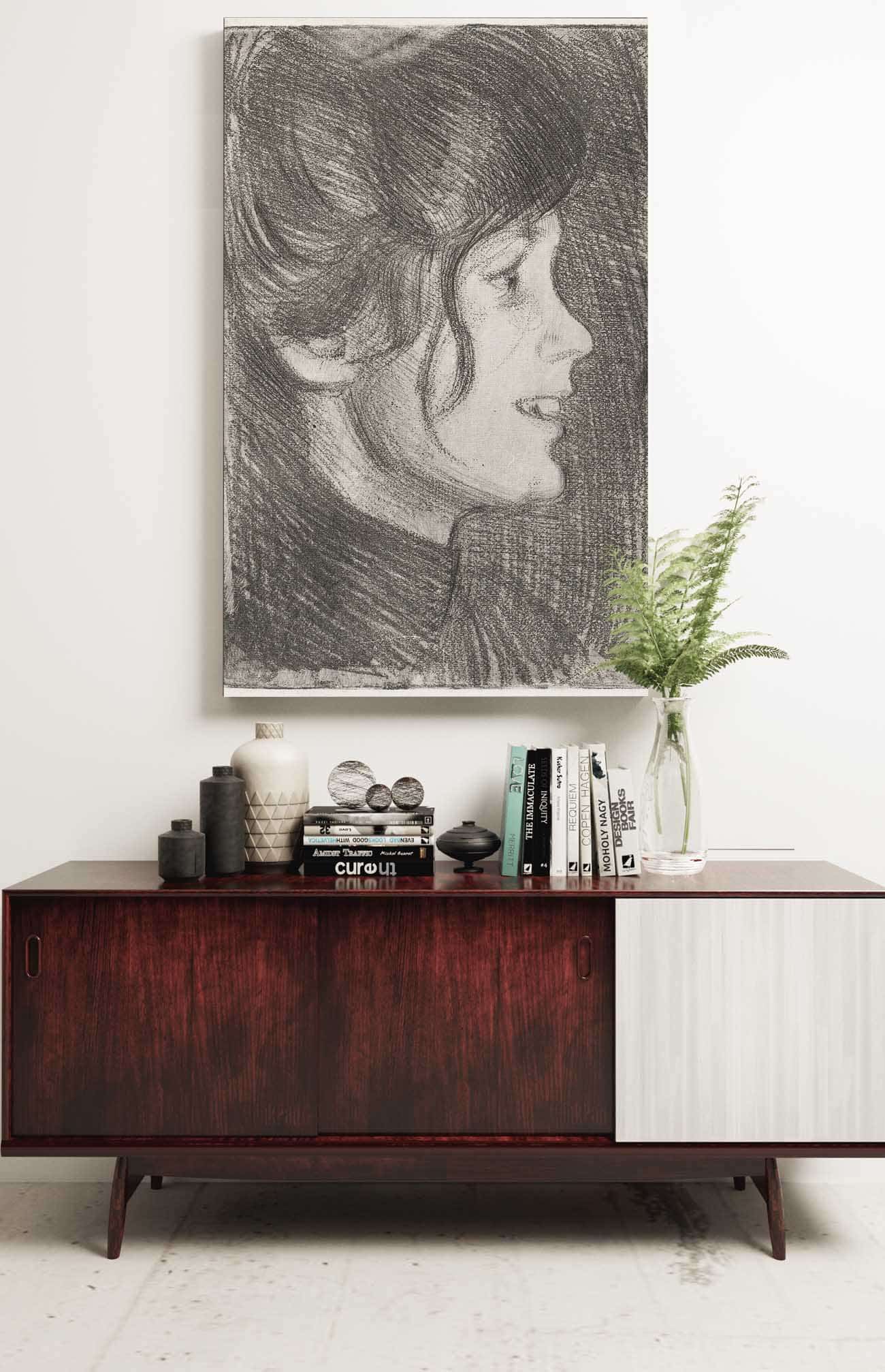 Portrait Of A Young Woman by Eero Jarnefelt - Image 2