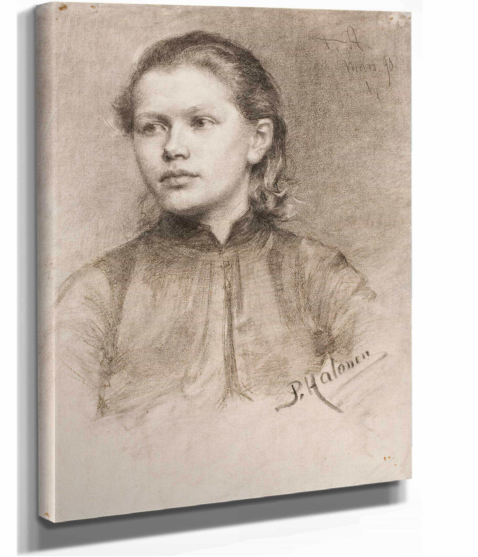 Portrait Of A Young Woman by Pekka Halonen - Image 2